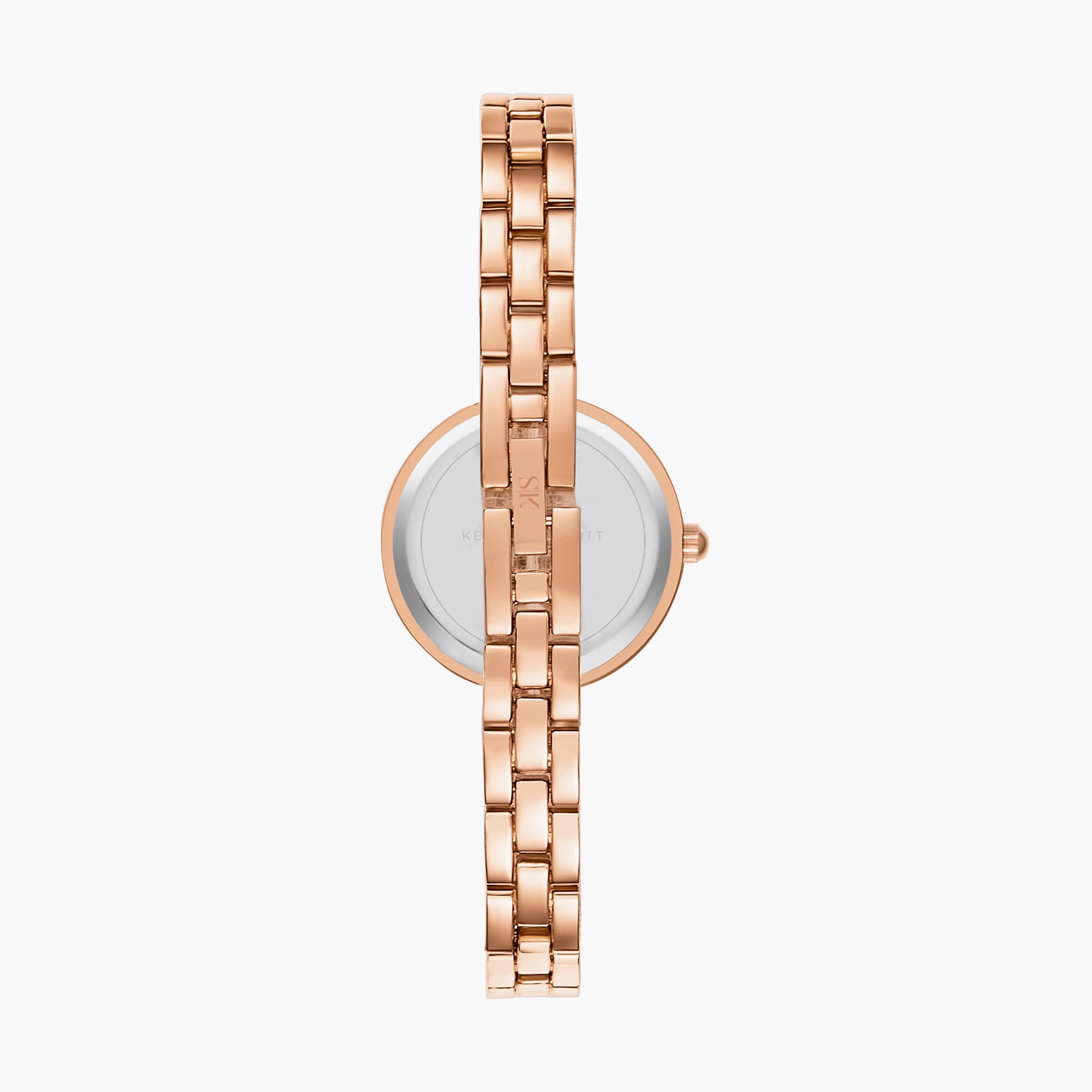 ساعة أنالوج من كينيث سكوت بسوار سبيكة معدني بلون ذهبي وردي | K23506-RBKW-women-watchesandjewellery-watches-image-3