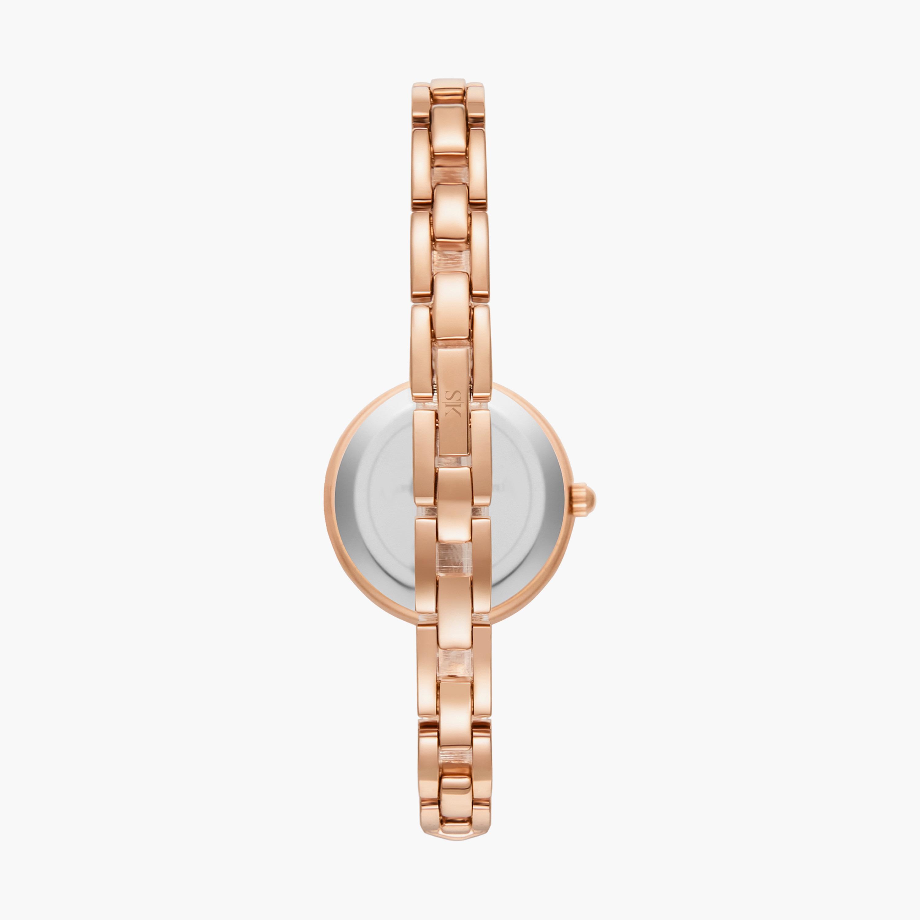 ساعة انالوج بسوار الستانلس ستيل بلون ذهبي وردي من كينيث سكوت | K23507-RBKK-women-watchesandjewellery-watches-image-3