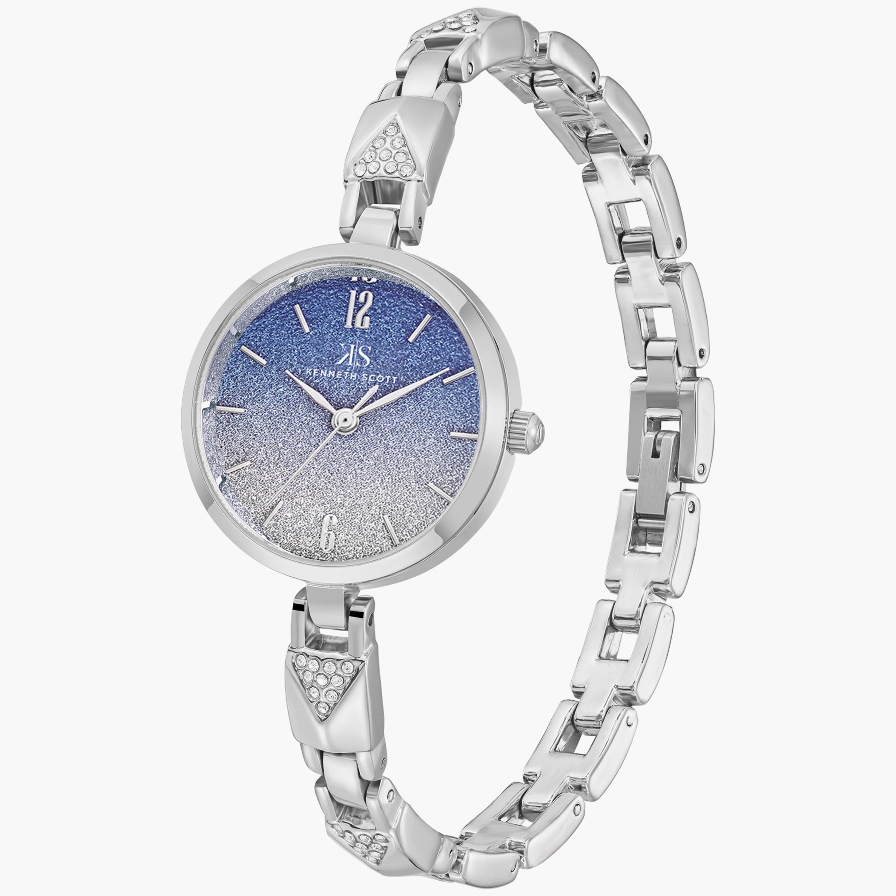 Kenneth Scott Silver Analog Stainless Steel Strap Watch | K23507-SBSL-women-watchesandjewellery-watches-image-2