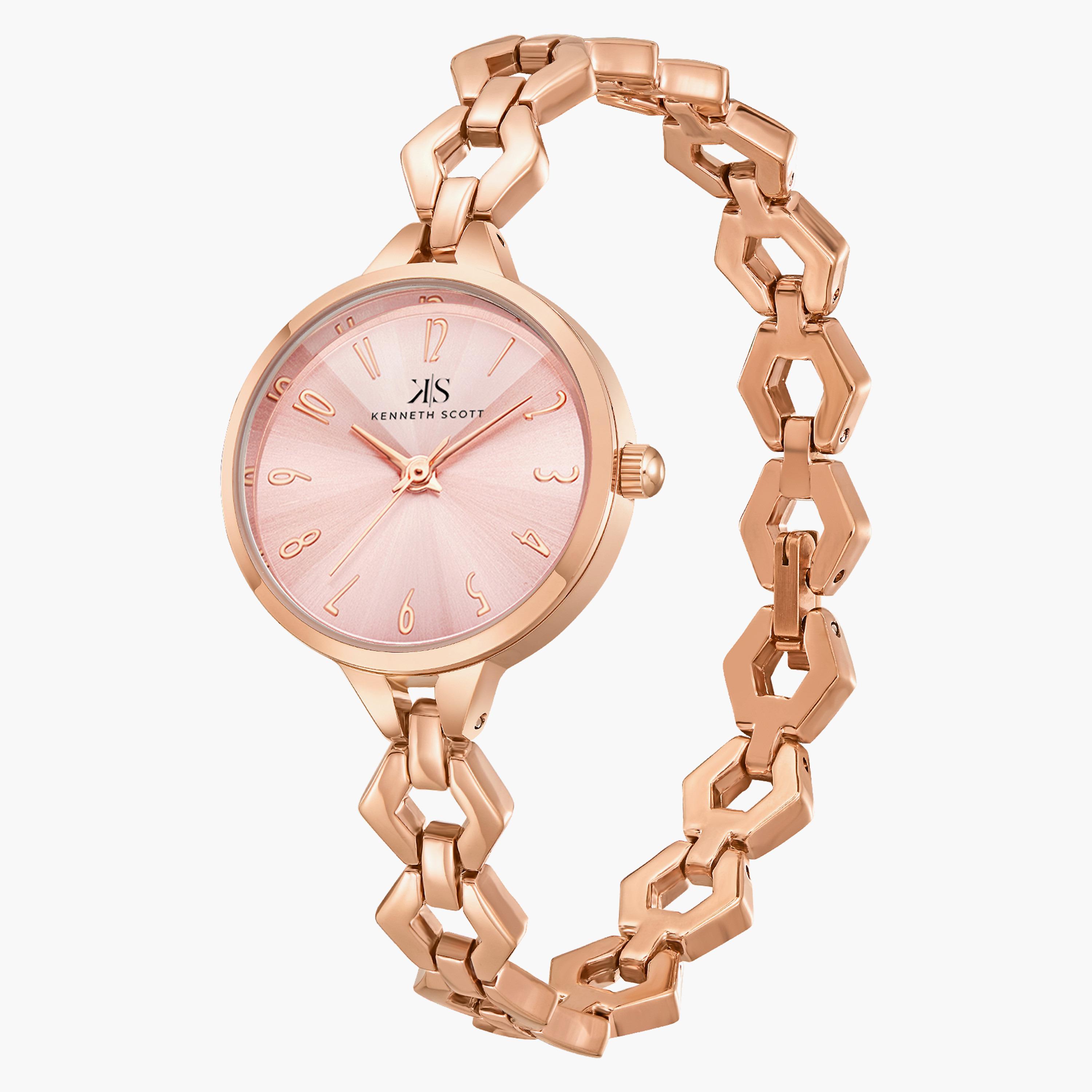 Kenneth Scott Rose Gold Analog Stainless steel Strap Watch | K23508-RBKP-women-watchesandjewellery-watches-image-2