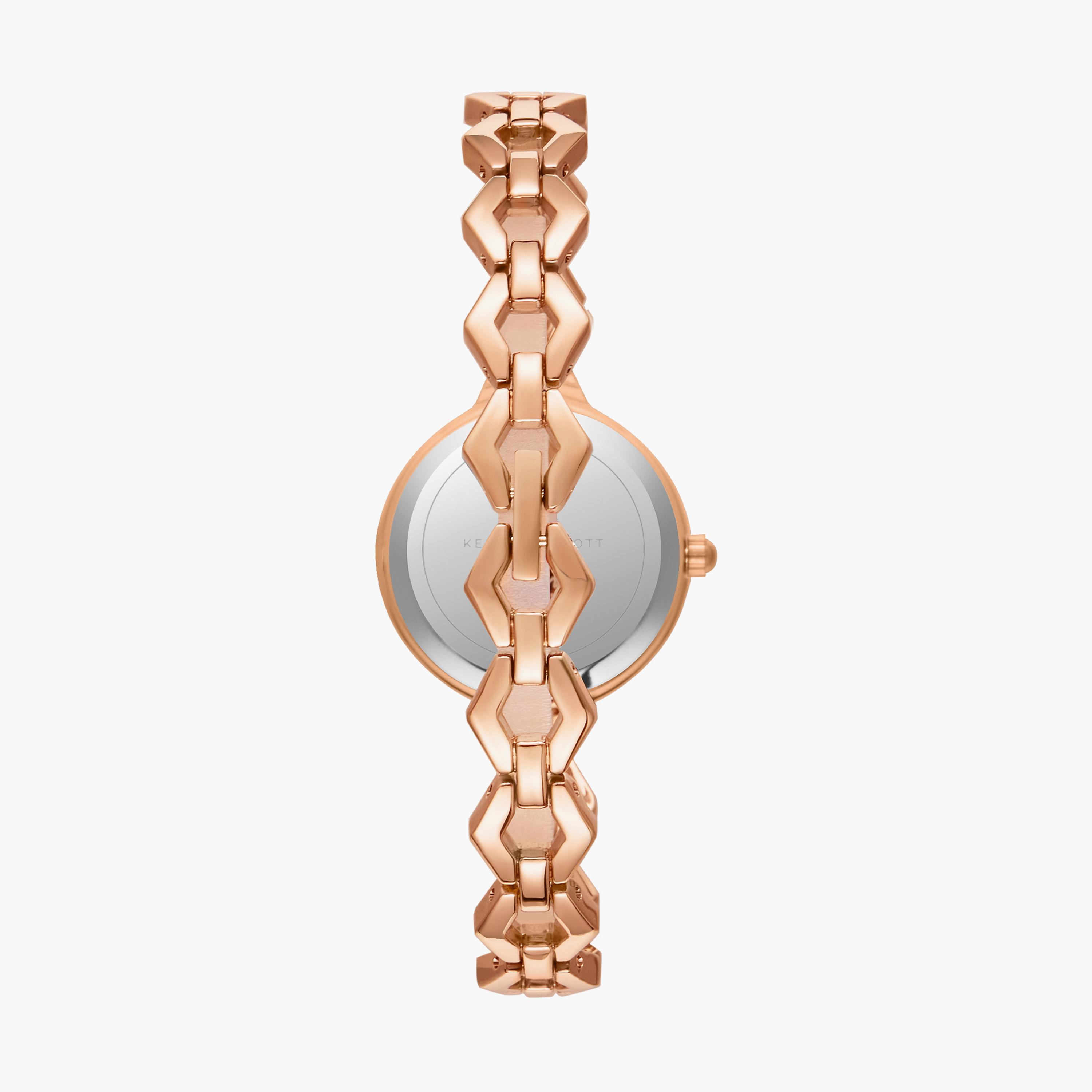 ساعة انالوج بسوار الستانلس ستيل بلون ذهبي وردي من كينيث سكوت | K23508-RBKS-women-watchesandjewellery-watches-image-3