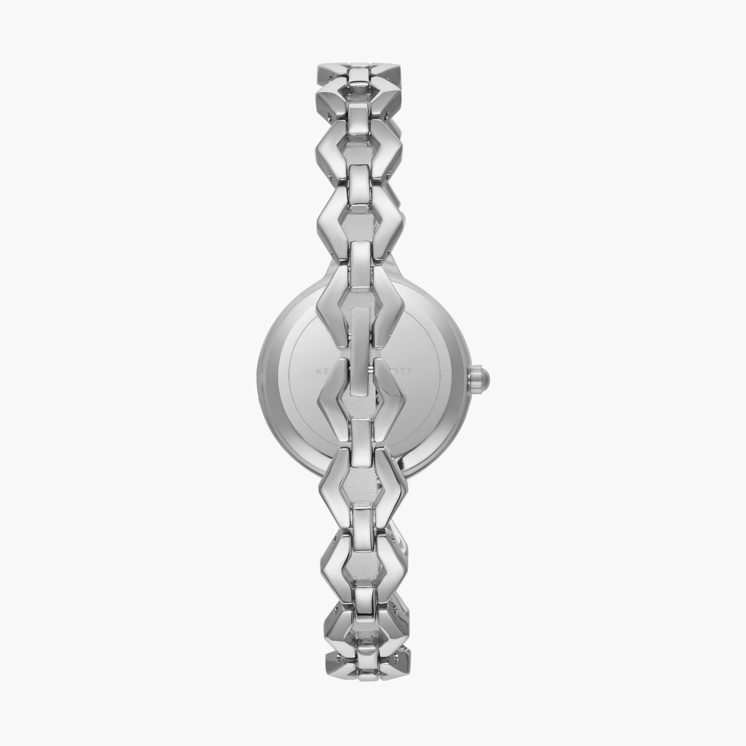 Kenneth Scott Silver Analog Stainless Steel Strap Watch | K23508-SBSG | 28 MM-women-watchesandjewellery-watches-image-3