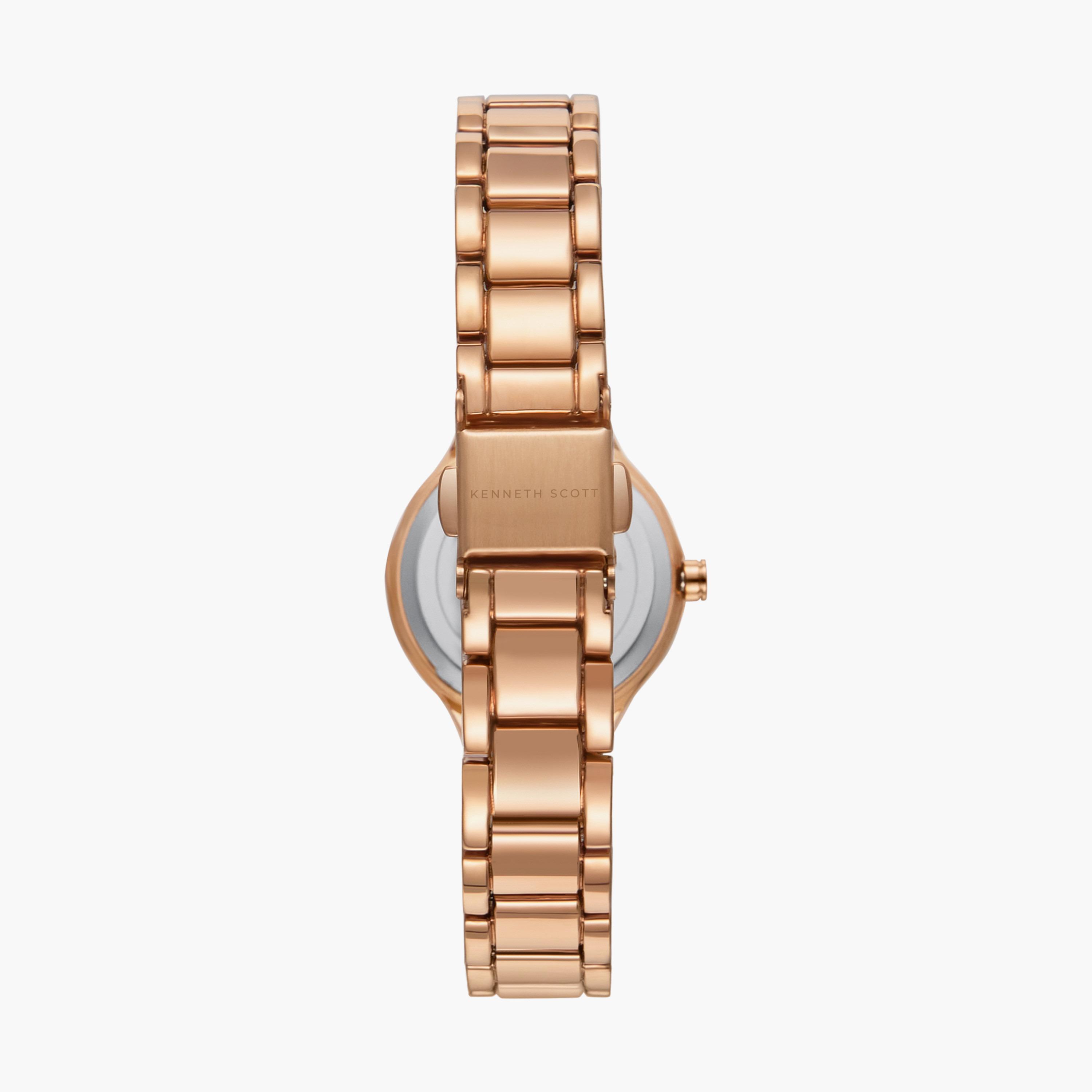 ساعة من كينيث سكوت بسوار سبيكة معدني أبيض اللون | K23509-KCWW-women-watchesandjewellery-watches-image-3
