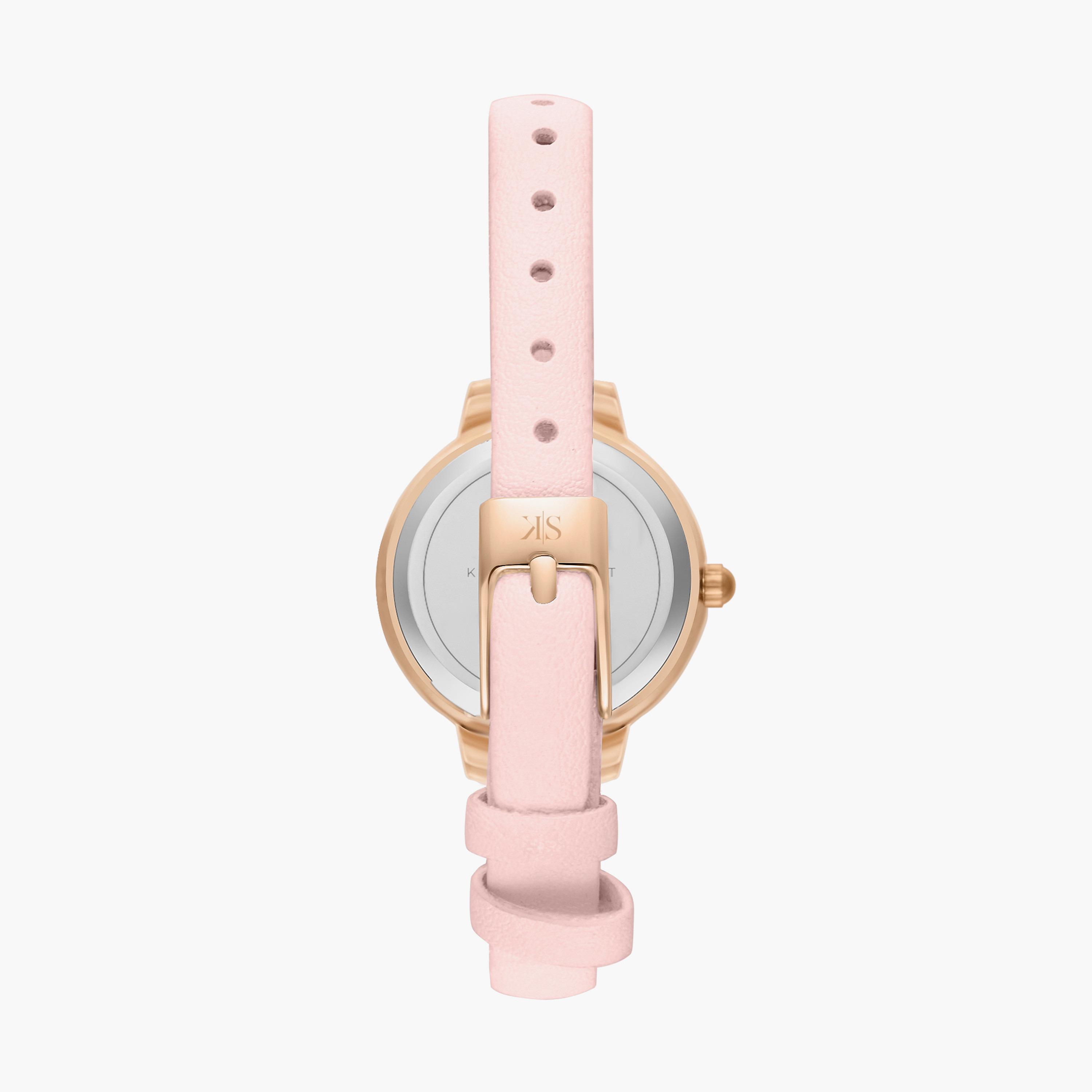 Kenneth Scott Pink Analog PU Strap Watch | K23511-RLPP | 28 MM-women-watchesandjewellery-watches-image-3
