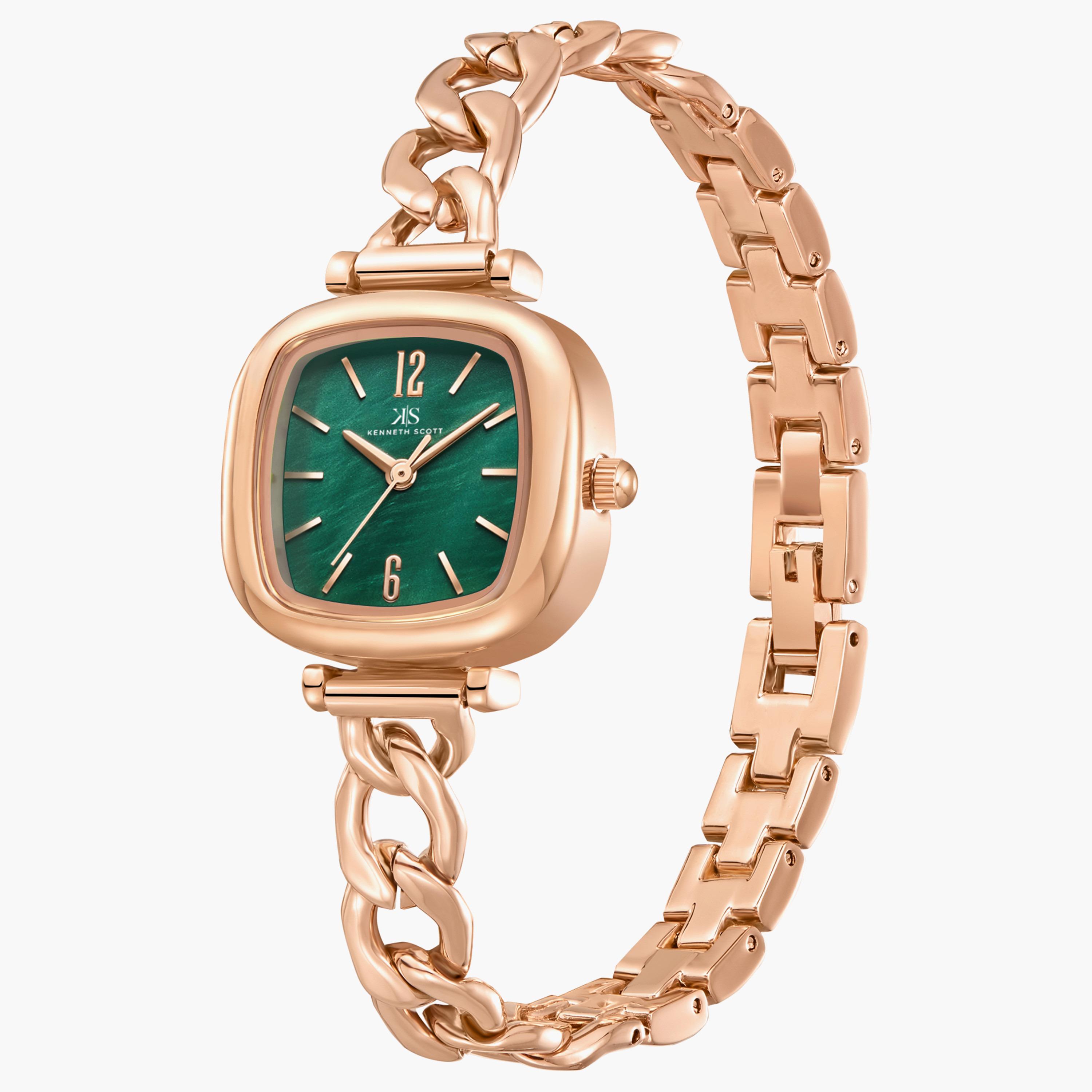 Kenneth Scott Rose Gold Analog Stainless steel Strap Watch | K23513-RBKG | 26 MM-women-watchesandjewellery-watches-image-2