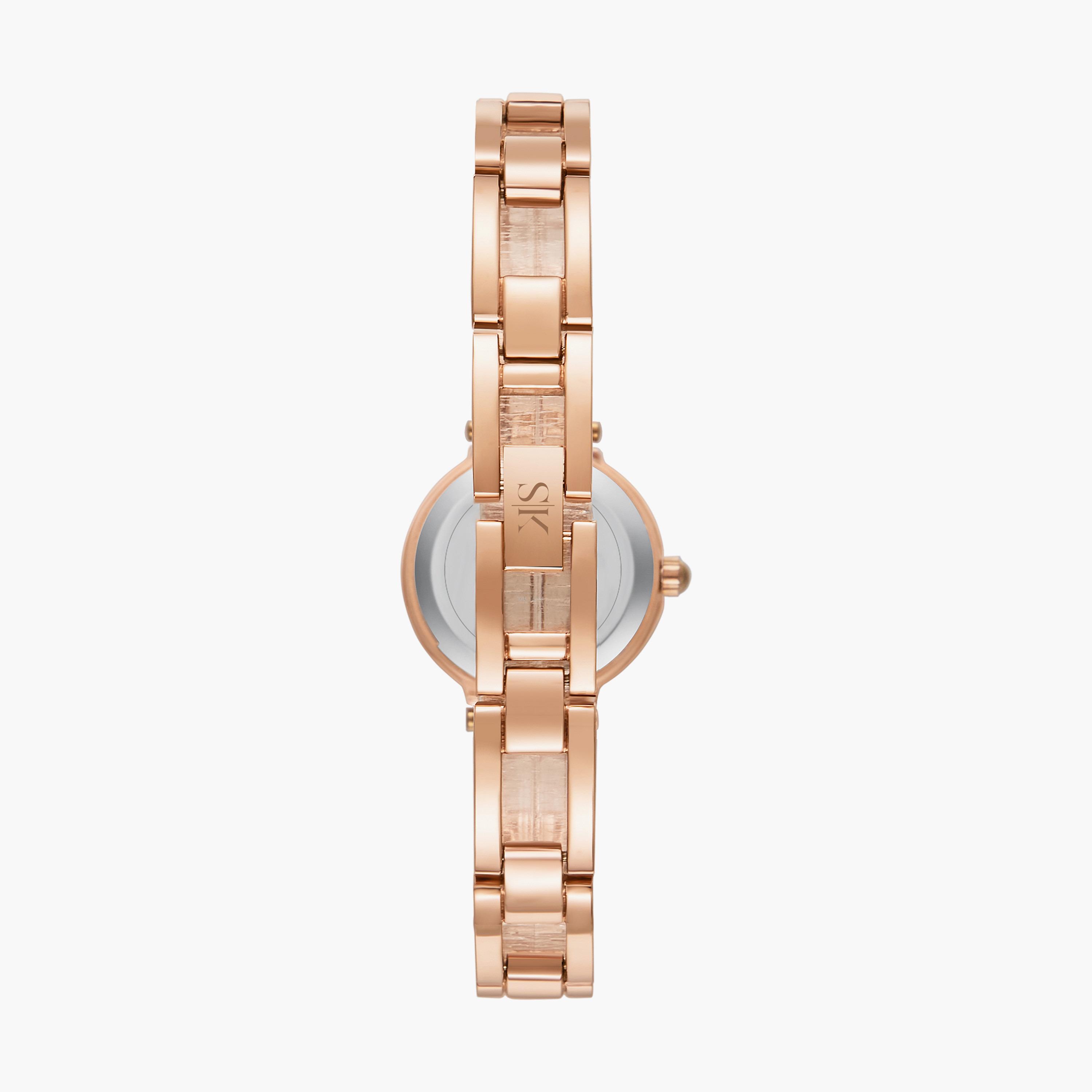 Kenneth Scott Rose Gold Analog Stainless Steel Strap Watch | K23516-RBKH-women-watchesandjewellery-watches-image-3