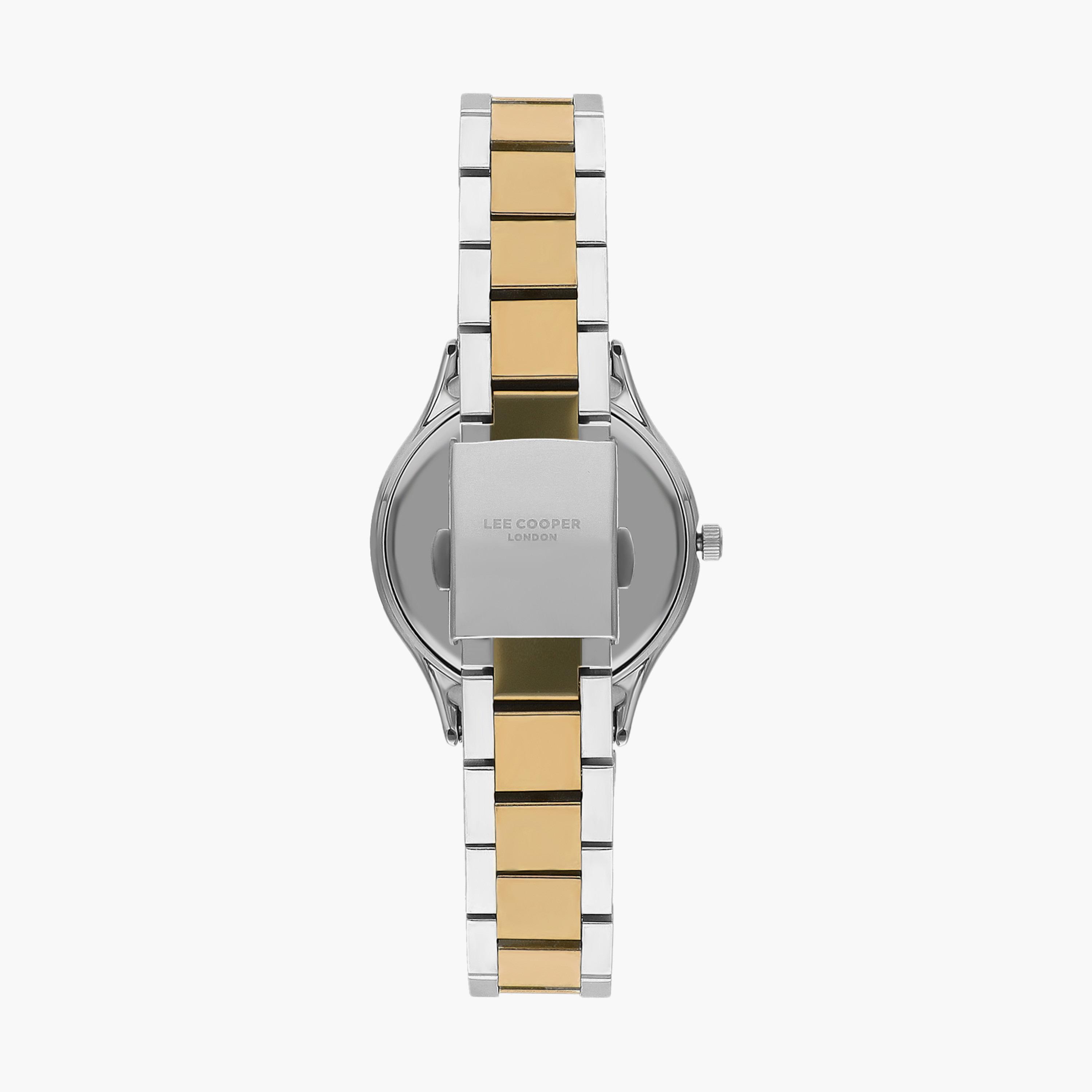 ساعة انالوج بسوار ستانلس ستيل بلون فضي وذهبي للنساء من لي كوبر | LC07113.260-women-watchesandjewellery-watches-image-3