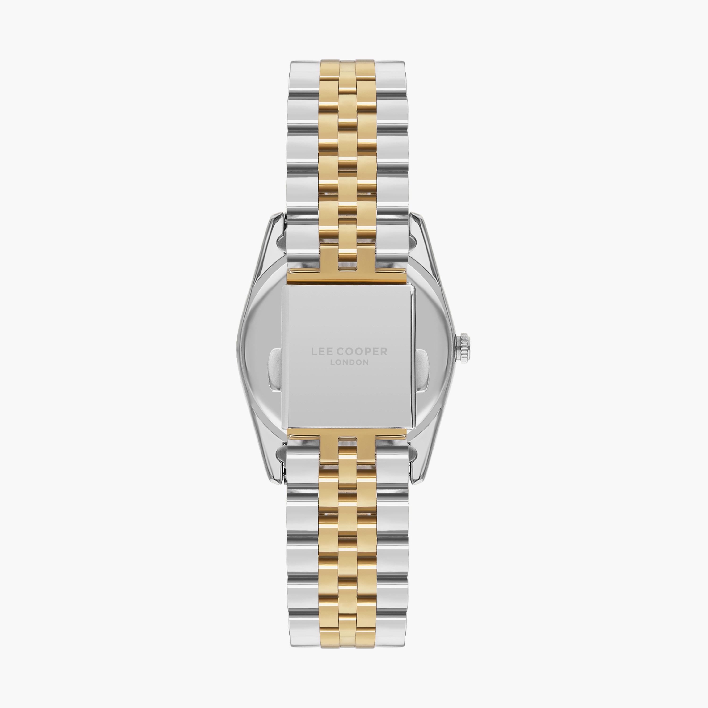 ساعة انالوج بسوار ستانلس ستيل بلون فضي وذهبي للنساء من لي كوبر | LC07115.220-women-watchesandjewellery-watches-image-3