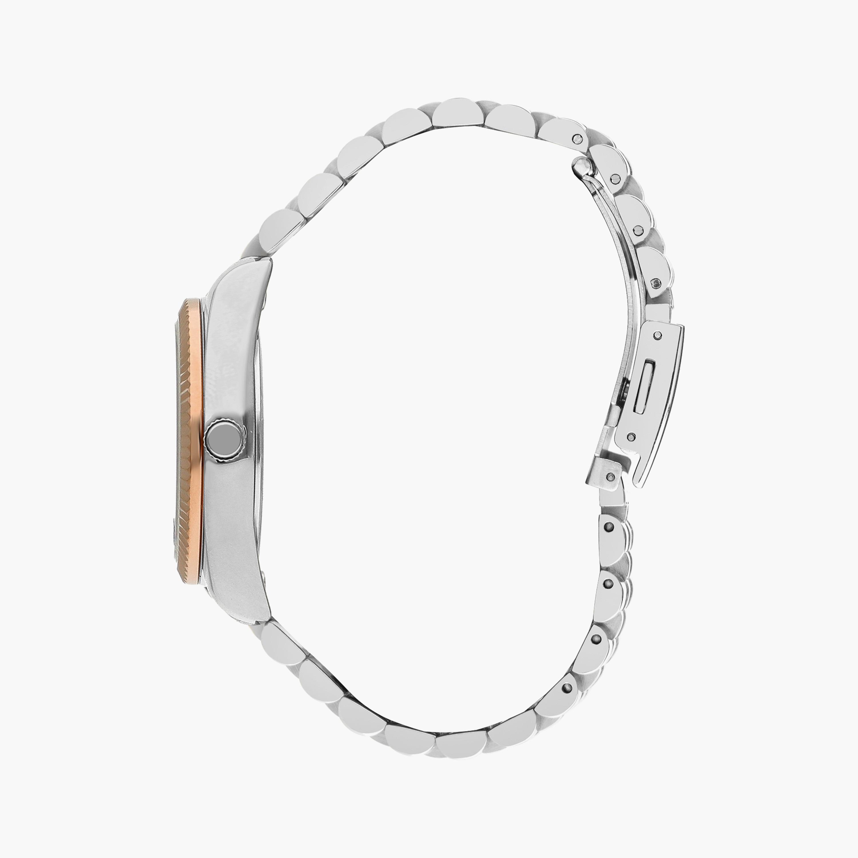 ساعة انالوج بسوار ستانلس ستيل بلون فضي و وردي للنساء من لي كوبر | LC07115.530-women-watchesandjewellery-watches-image-2