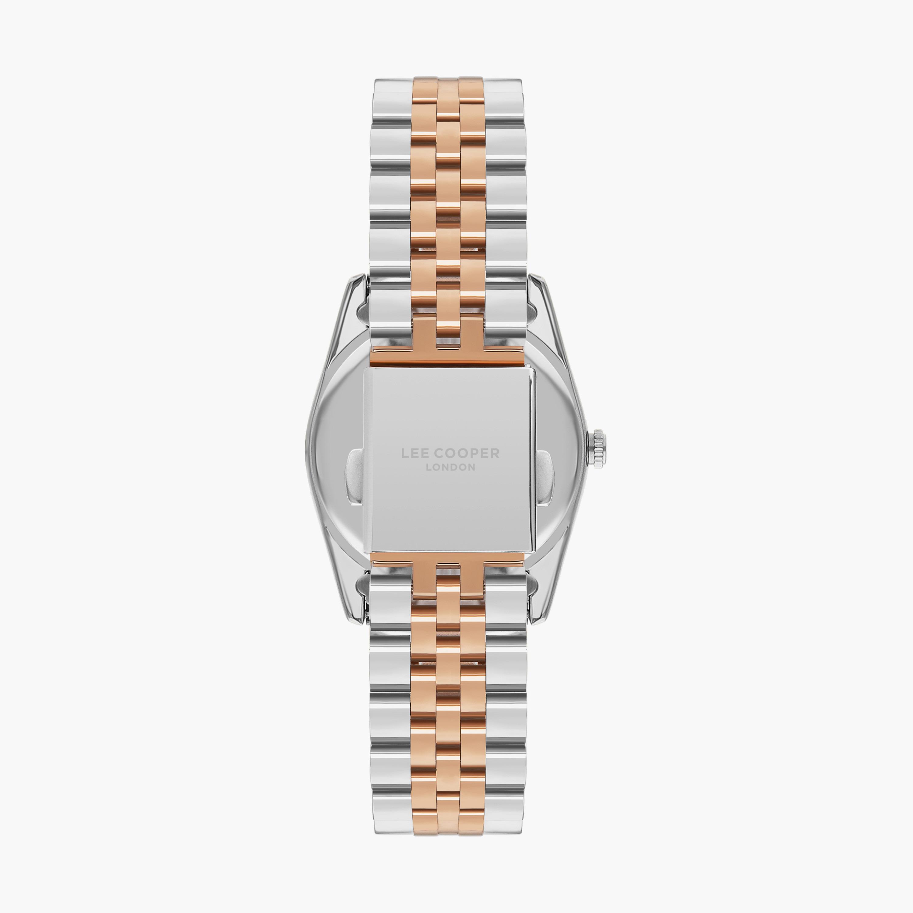 ساعة انالوج بسوار ستانلس ستيل بلون فضي و وردي للنساء من لي كوبر | LC07115.530-women-watchesandjewellery-watches-image-3