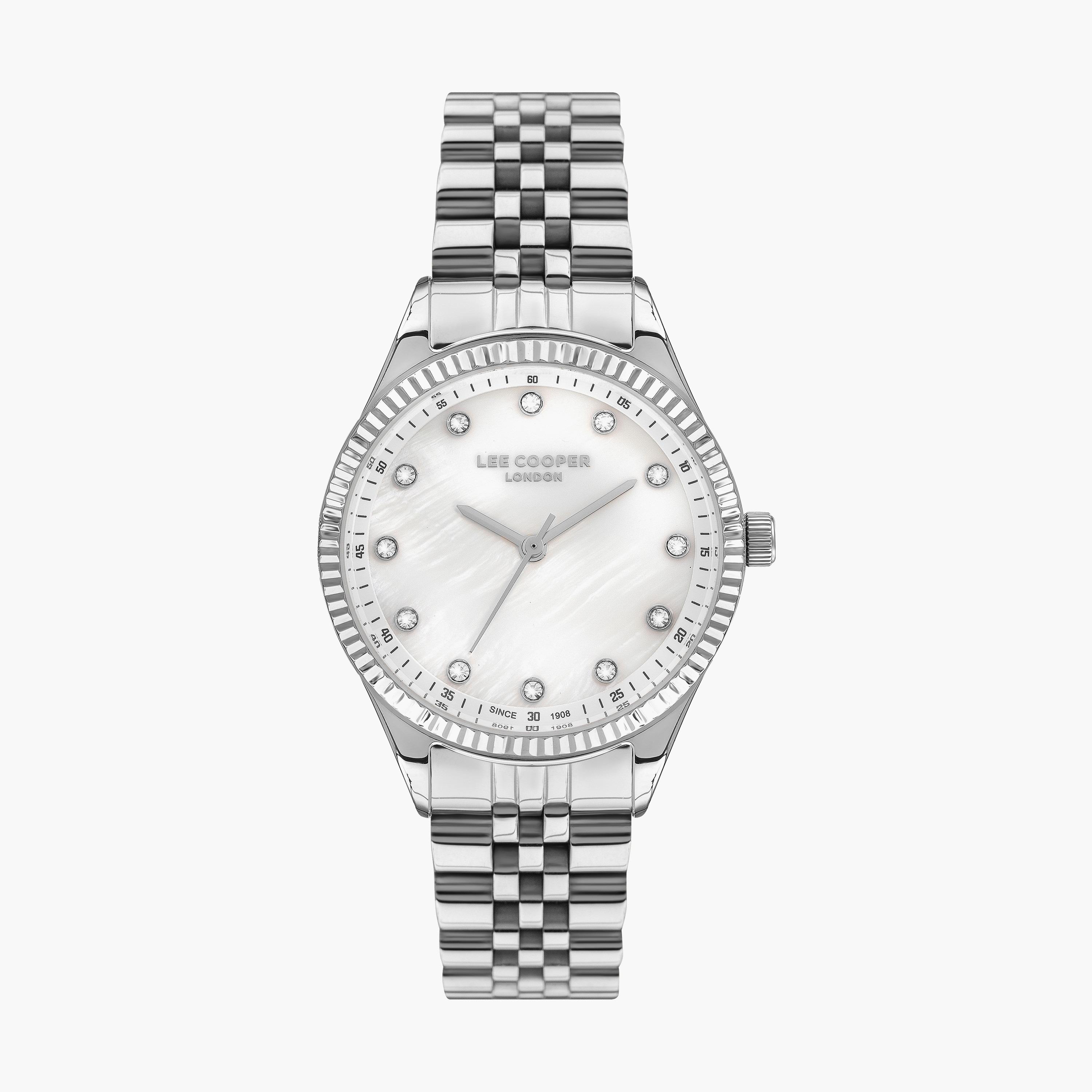 ساعة انالوج بسوار ستانلس ستيل بلون فضي للنساء من لي كوبر | LC07310.320-women-watchesandjewellery-watches-image-1