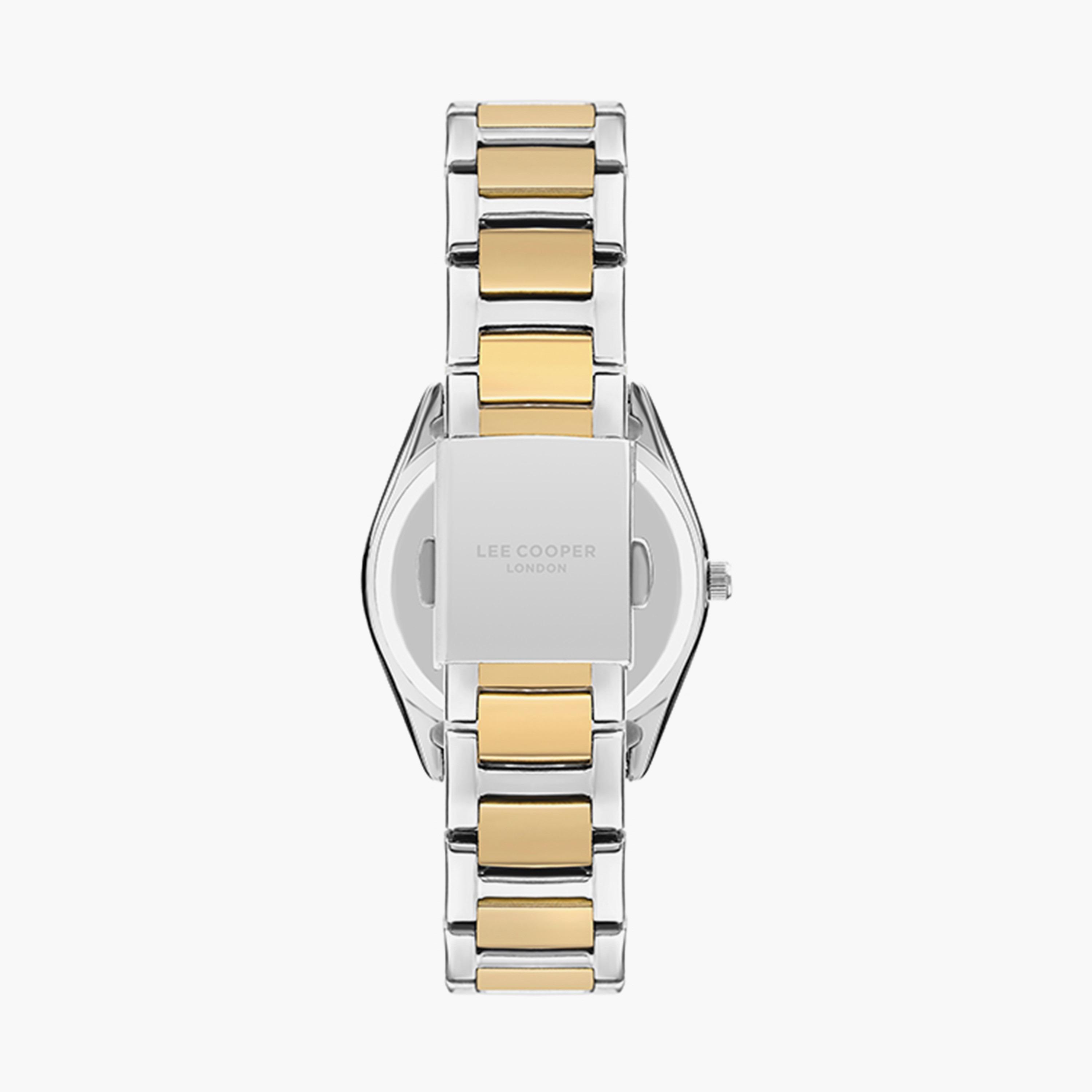ساعة انالوج بسوار ستانلس ستيل بلون فضي وذهبي للنساء من لي كوبر | LC07435.230-women-watchesandjewellery-watches-image-3