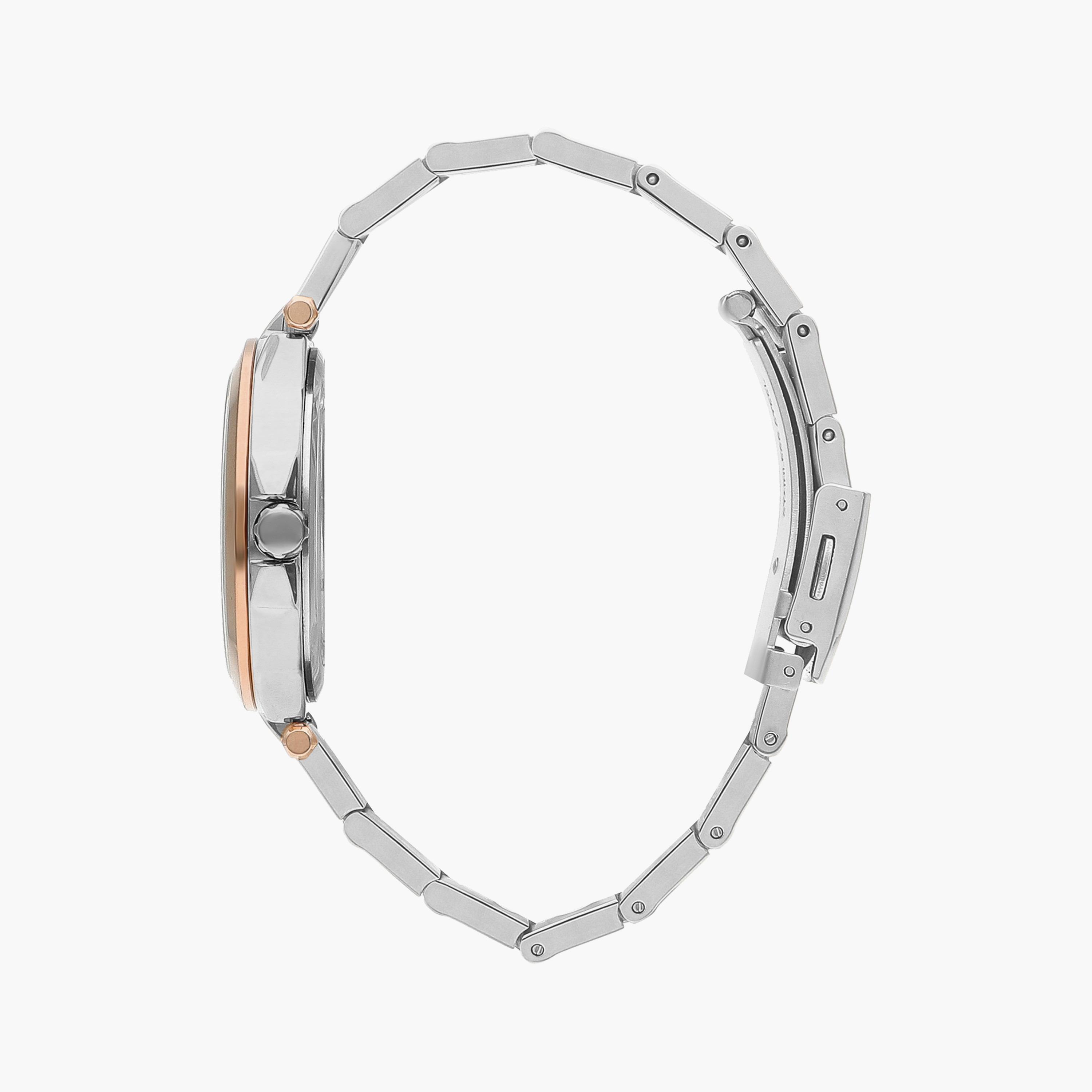 ساعة انالوج بسوار ستانلس ستيل بلون فضي و وردي للنساء من لي كوبر | LC07445.590-women-watchesandjewellery-watches-image-2