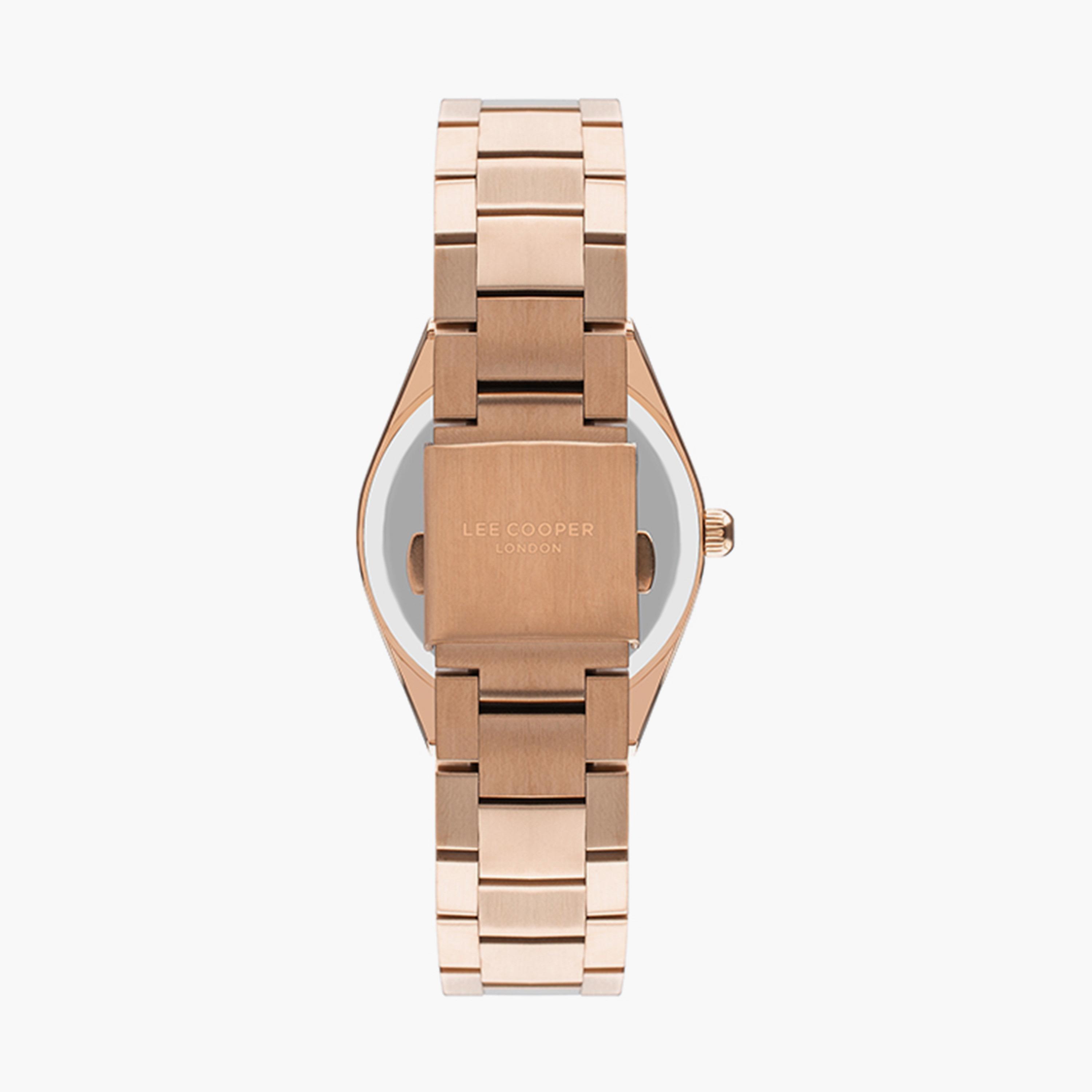 ساعة انالوج بسوار ستانلس ستيل بلون ذهبي وردي للنساء من لي كوبر | LC07452.420-women-watchesandjewellery-watches-image-3