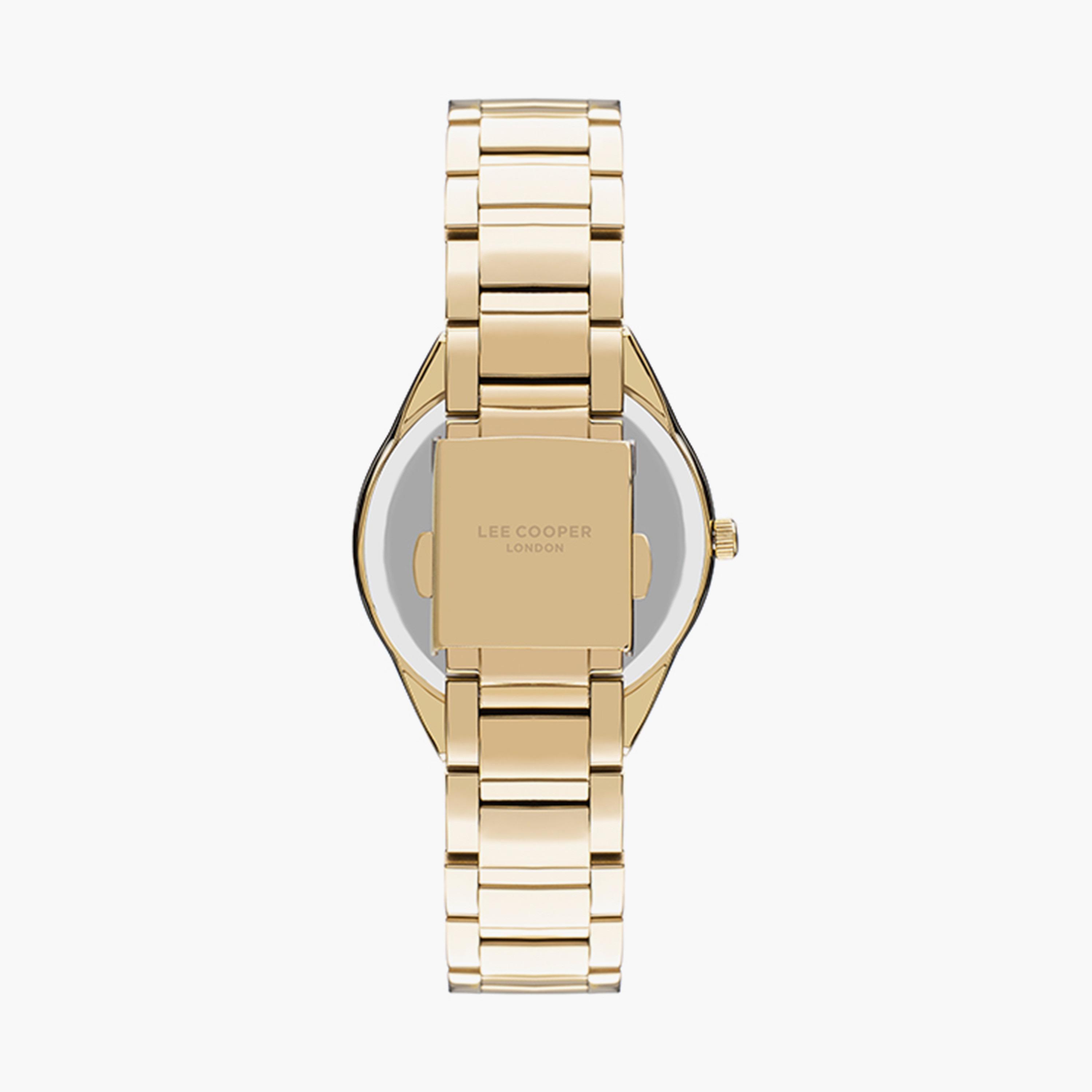 ساعة انالوج بسوار ستانلس ستيل بلون ذهبي للنساء من لي كوبر | LC07456.120-men-watchesandjewellery-watches-image-3