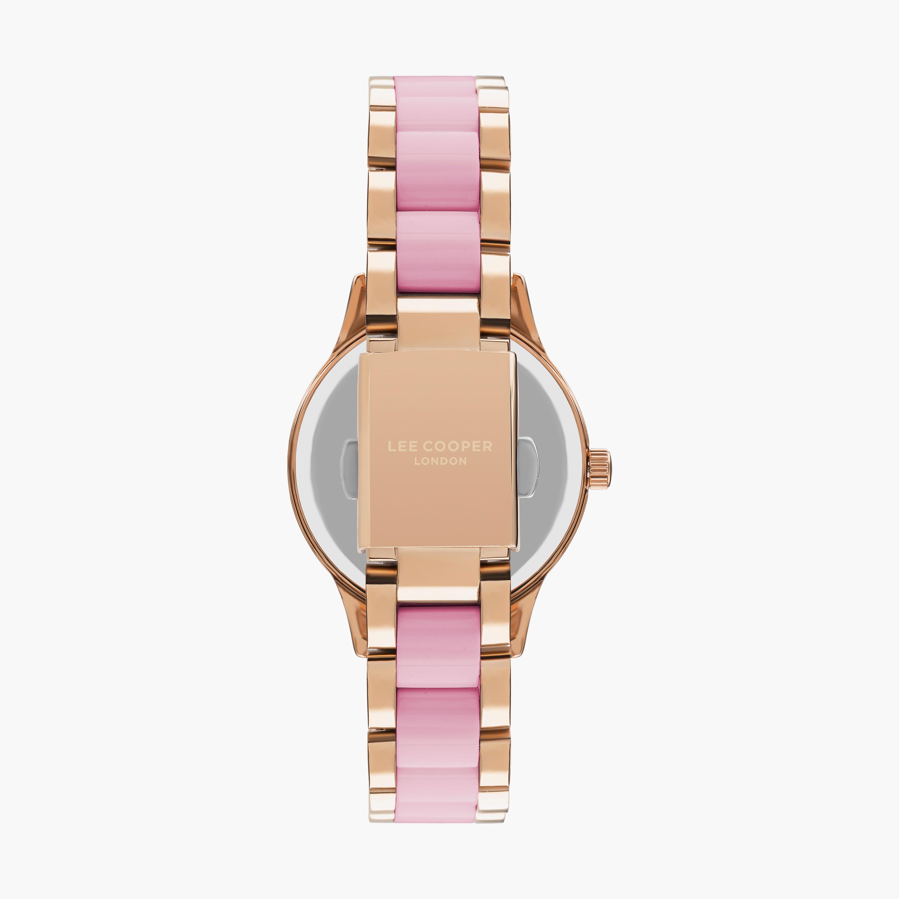ساعة انالوج بسوار ستانلس ستيل بلون زهري للنساء من لي كوبر | LC07458.410-women-watchesandjewellery-watches-image-3