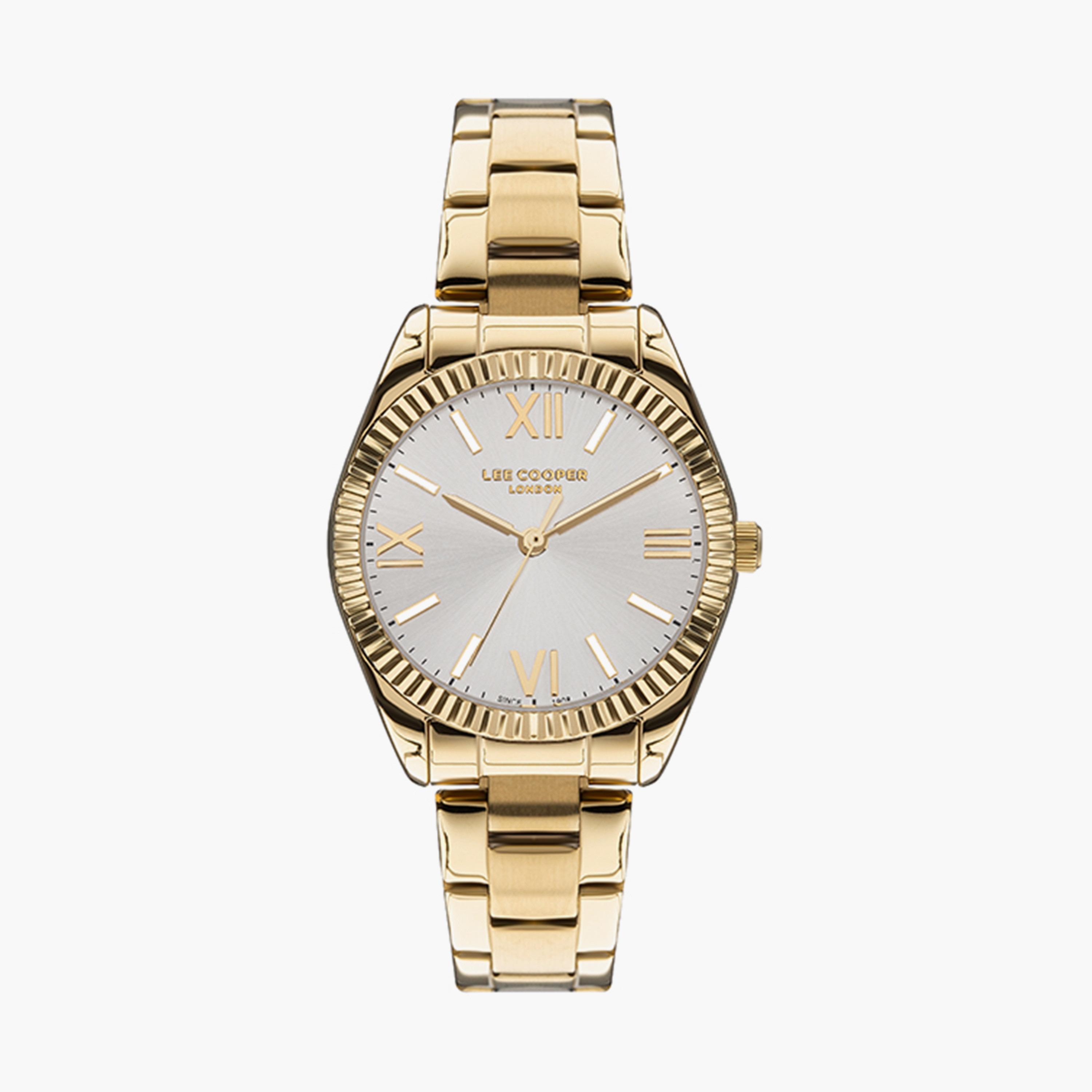 ساعة انالوج بسوار ستانلس ستيل بلون ذهبي من لي كوبر | LC07459.130-women-watchesandjewellery-watches-image-1