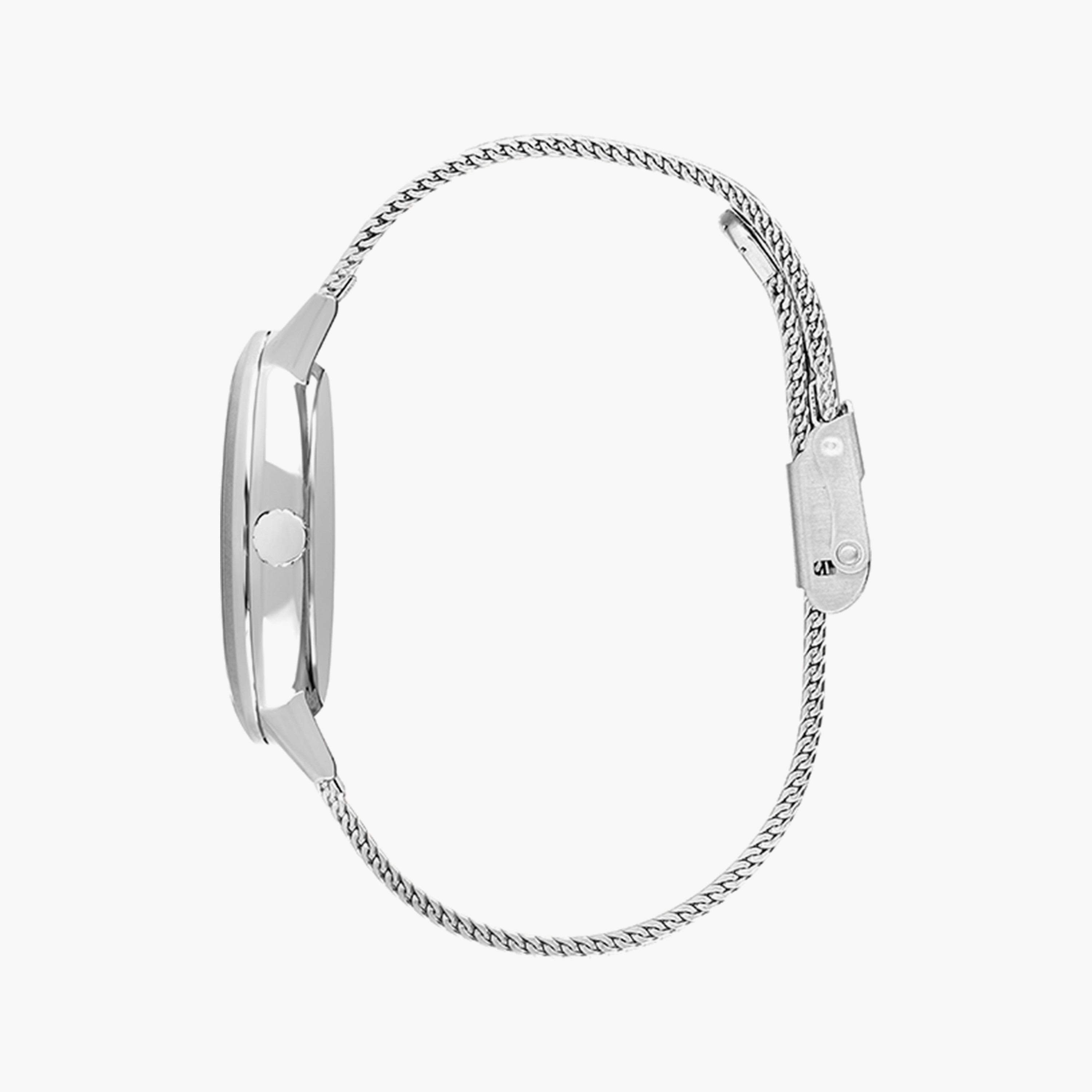 ساعة أنالوج بسوار شبكي بلون فضي للنساء من لي كوبر | LC07473.330-women-watchesandjewellery-watches-image-2