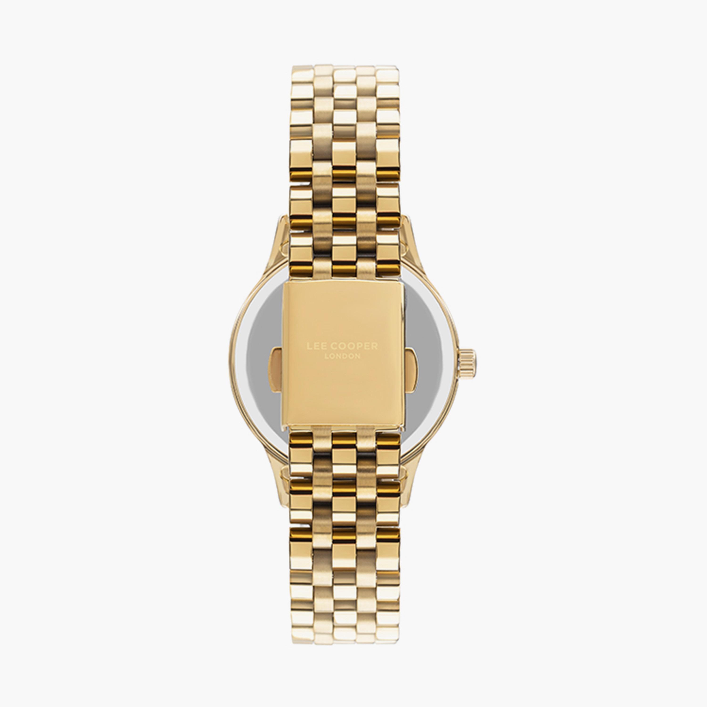 ساعة انالوج بسوار ستانلس ستيل بلون ذهبي للنساء من لي كوبر | LC07483.120-women-watchesandjewellery-watches-image-3