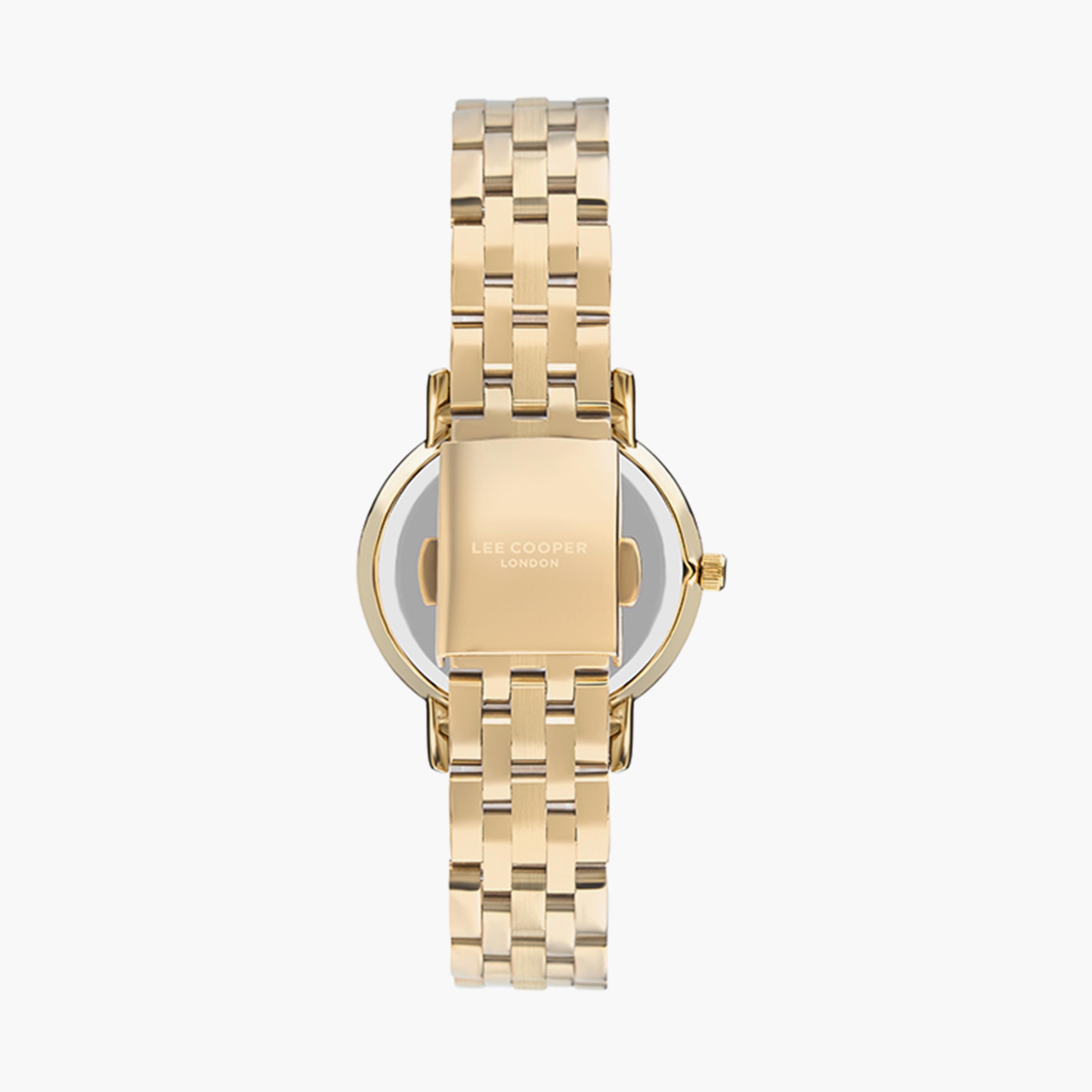 ساعة انالوج بسوار ستانلس ستيل بلون ذهبي للنساء من لي كوبر | LC07503.120-women-watchesandjewellery-watches-image-3