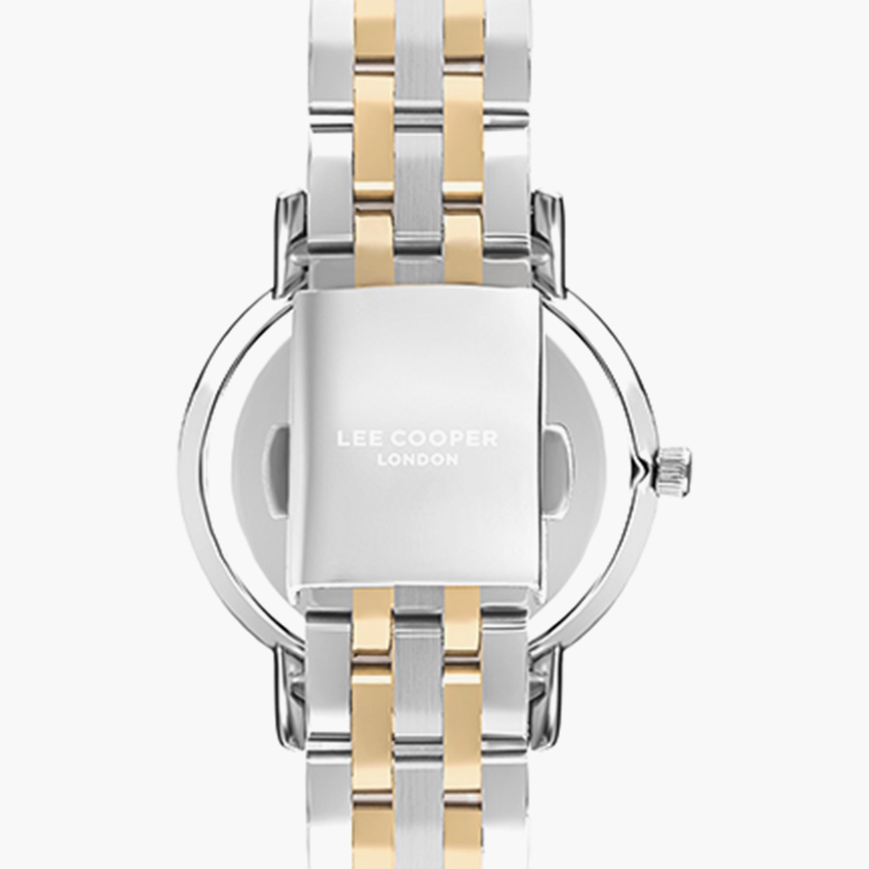 ساعة انالوج بسوار ستانلس ستيل بلون فضي وذهبي للنساء من لي كوبر | LC07503.220-women-watchesandjewellery-watches-image-2