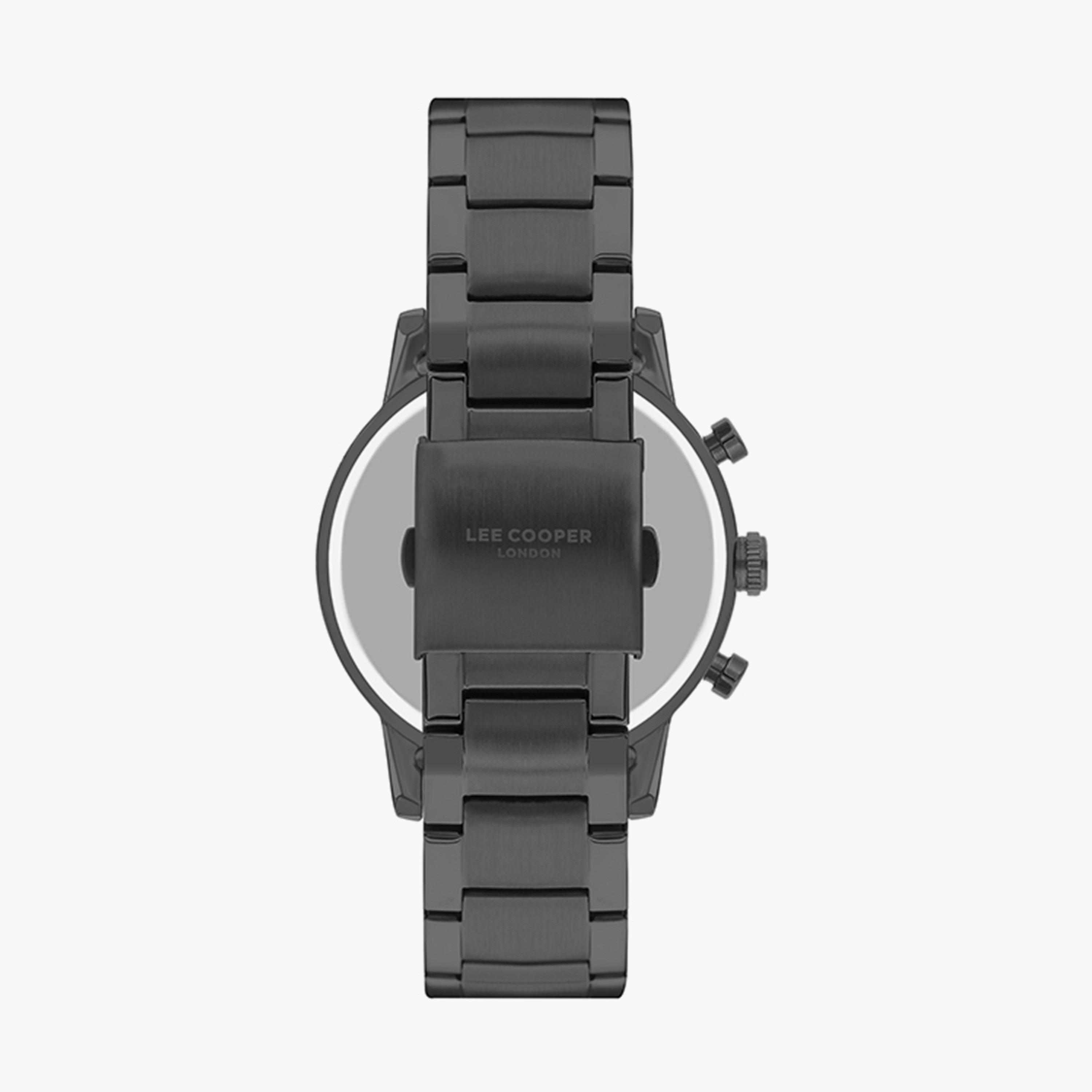 ساعة كرونوغراف بسوار ستانلس ستيل بلون أسود معدني للرجال من لي كوبر | LC07509.060-men-watchesandjewellery-watches-image-3