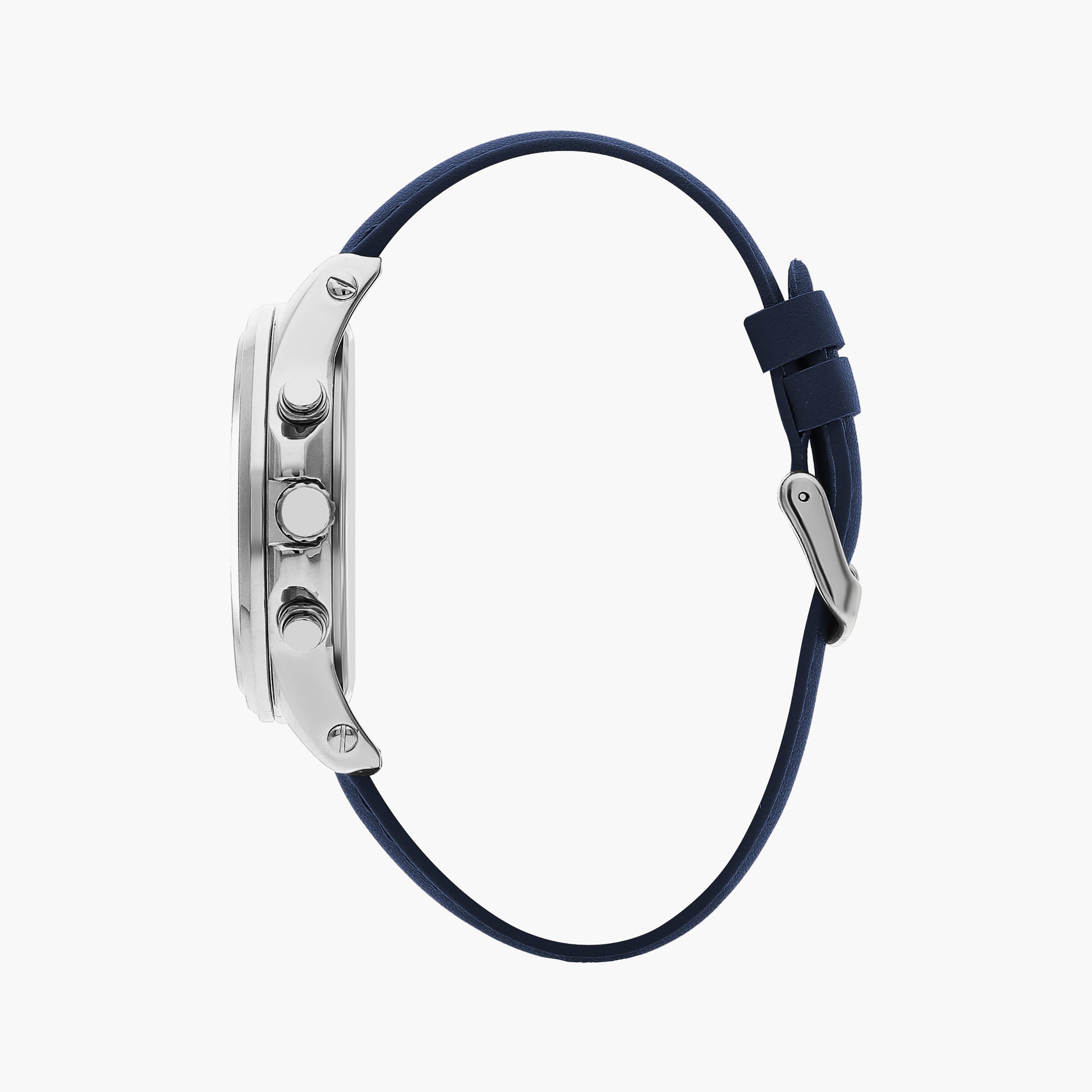 ساعة لي كوبر للرجال بسوار كحلي مع كرونوغراف جلدي | LC07525.399-men-watchesandjewellery-watches-image-2