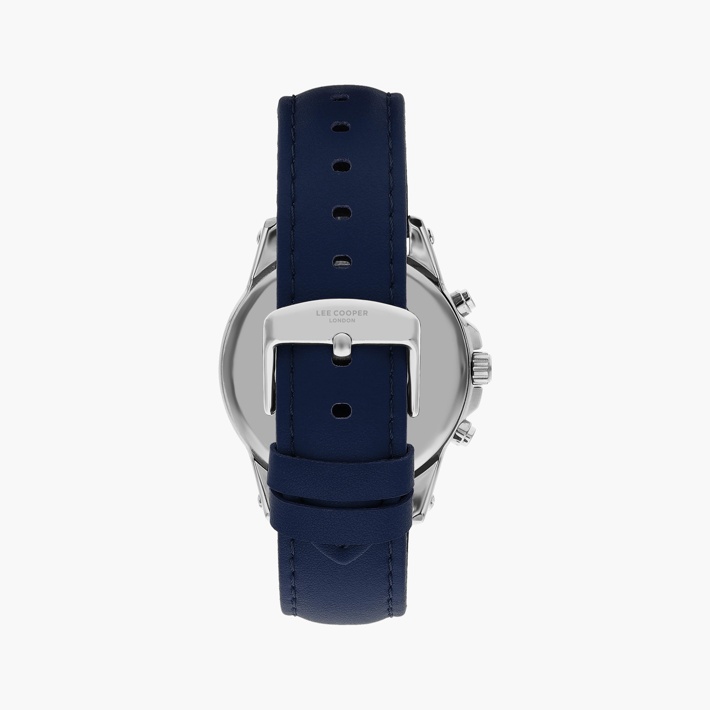 ساعة لي كوبر للرجال بسوار كحلي مع كرونوغراف جلدي | LC07525.399-men-watchesandjewellery-watches-image-3
