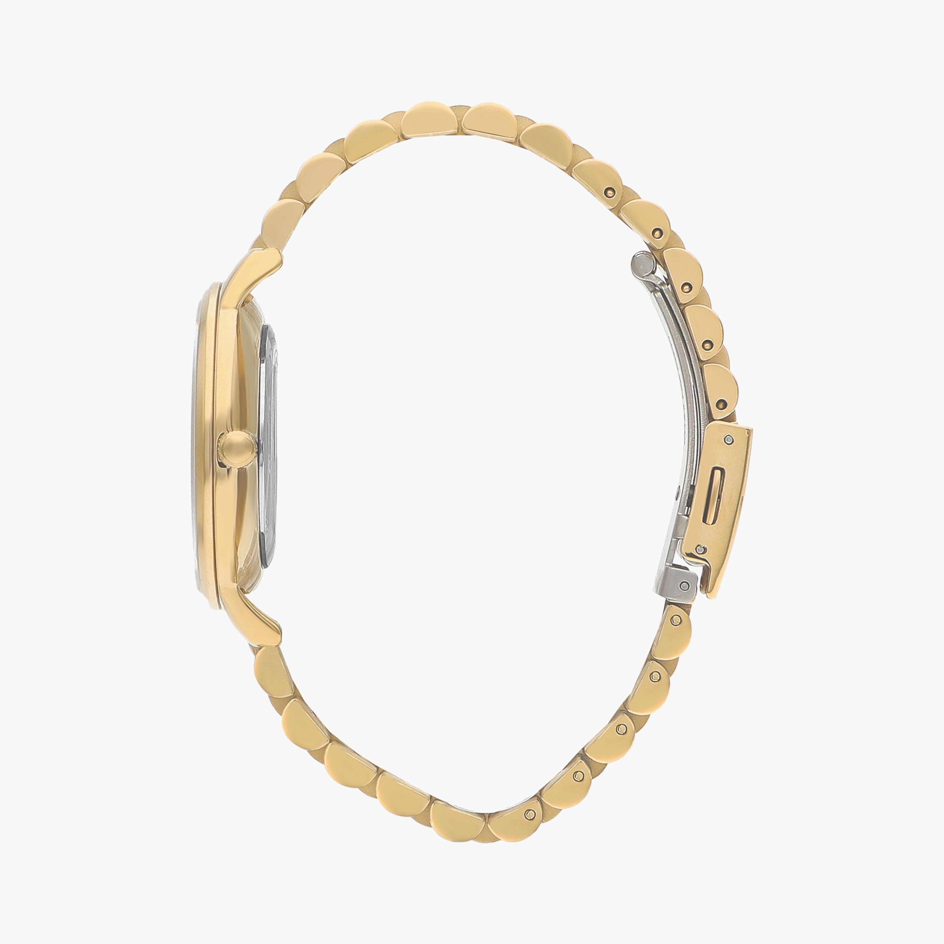 ساعة انالوج بسوار ستانلس ستيل بلون ذهبي للنساء من لي كوبر | LC07548.130-women-watchesandjewellery-watches-image-2