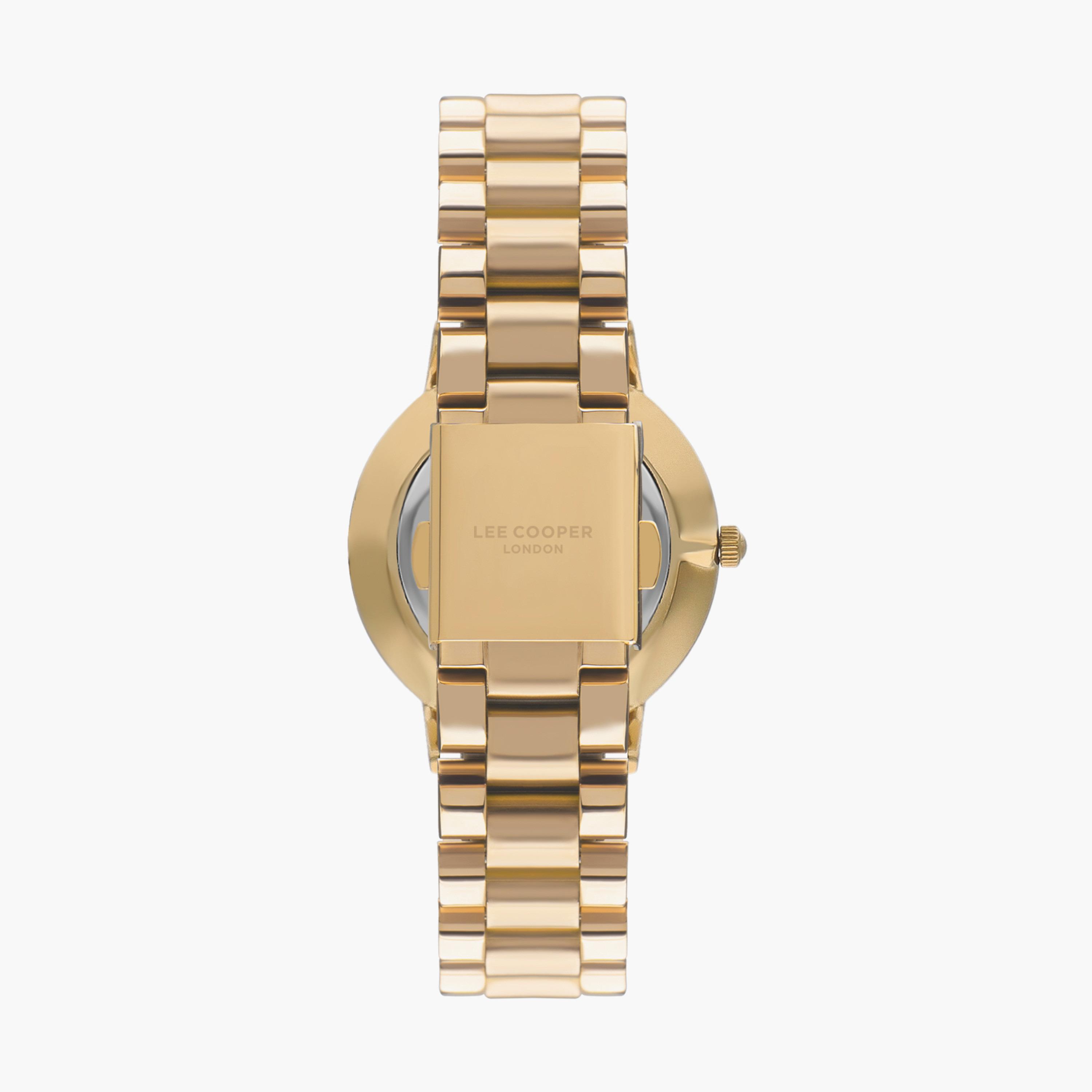 ساعة انالوج بسوار ستانلس ستيل بلون ذهبي للنساء من لي كوبر | LC07548.130-women-watchesandjewellery-watches-image-3