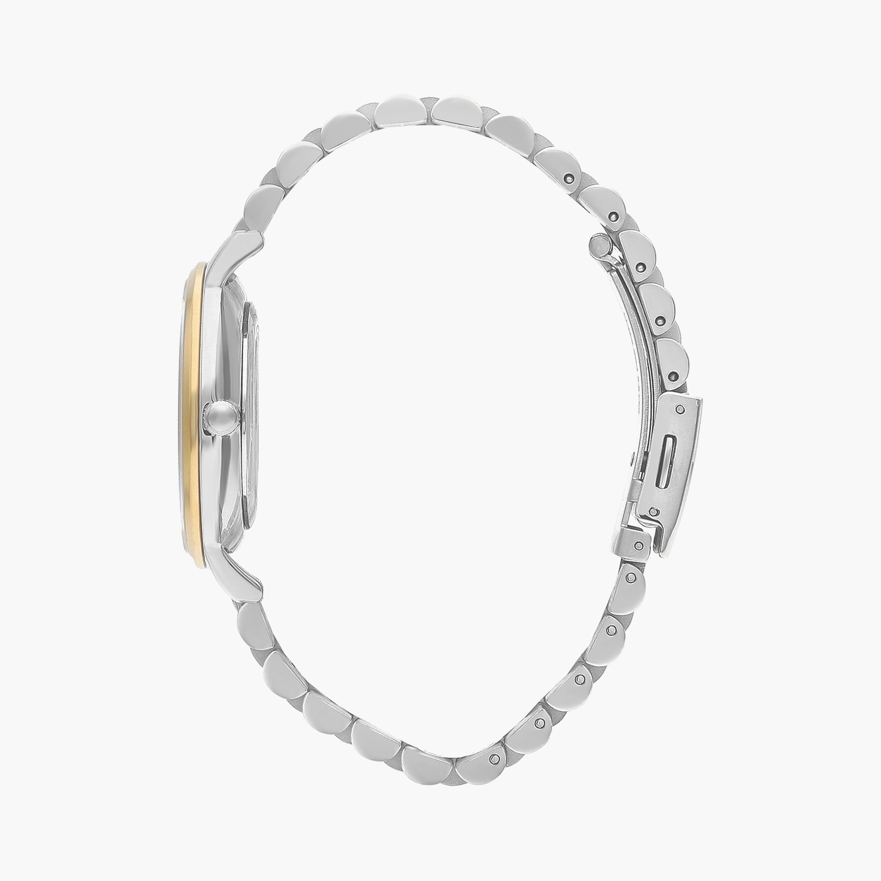 ساعة انالوج بسوار ستانلس ستيل بلون فضي وذهبي للنساء من لي كوبر | LC07548.220-men-watchesandjewellery-watches-image-2