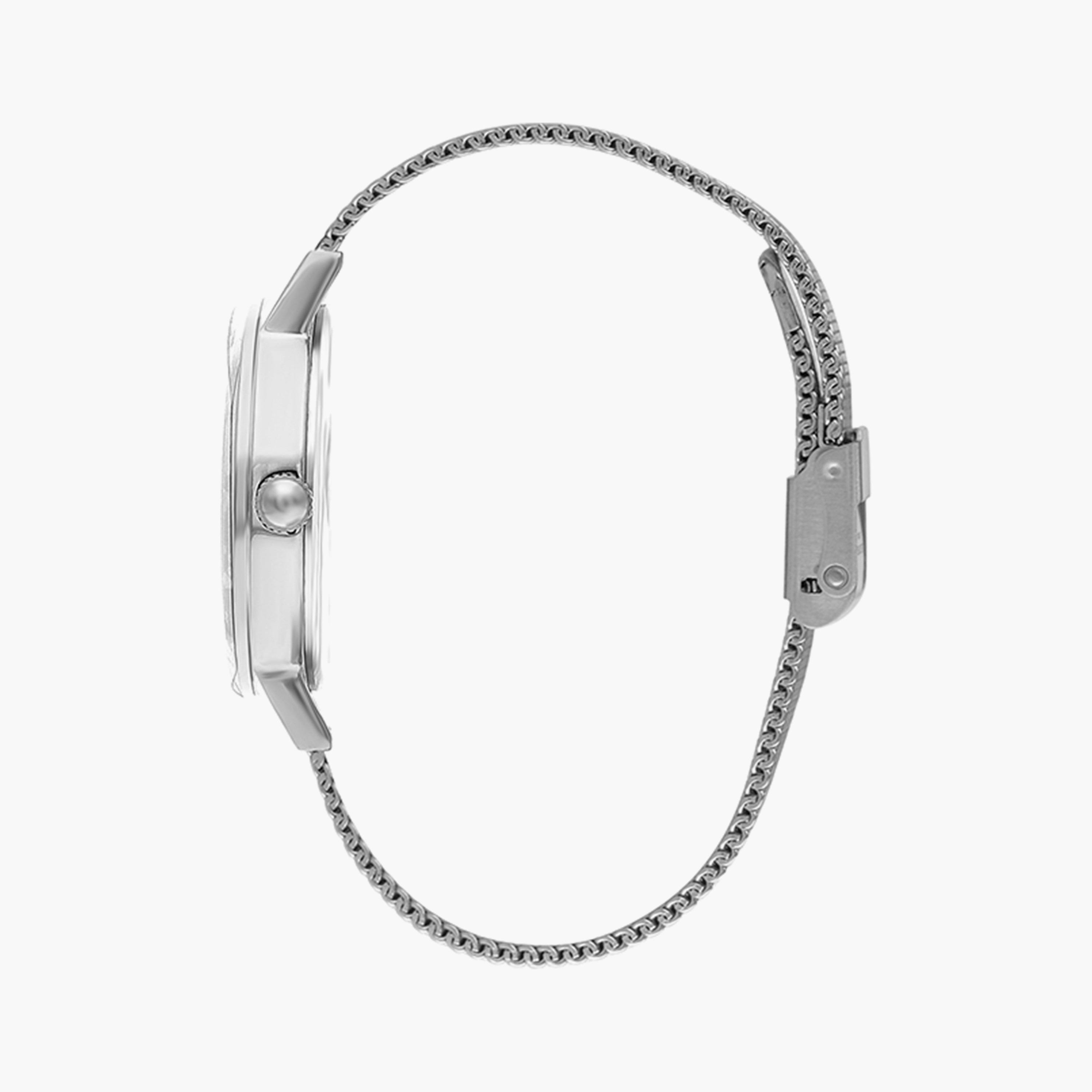 ساعة أنالوج بسوار شبكي بلون فضي للنساء من لي كوبر | LC07552.330-women-watchesandjewellery-watches-image-2