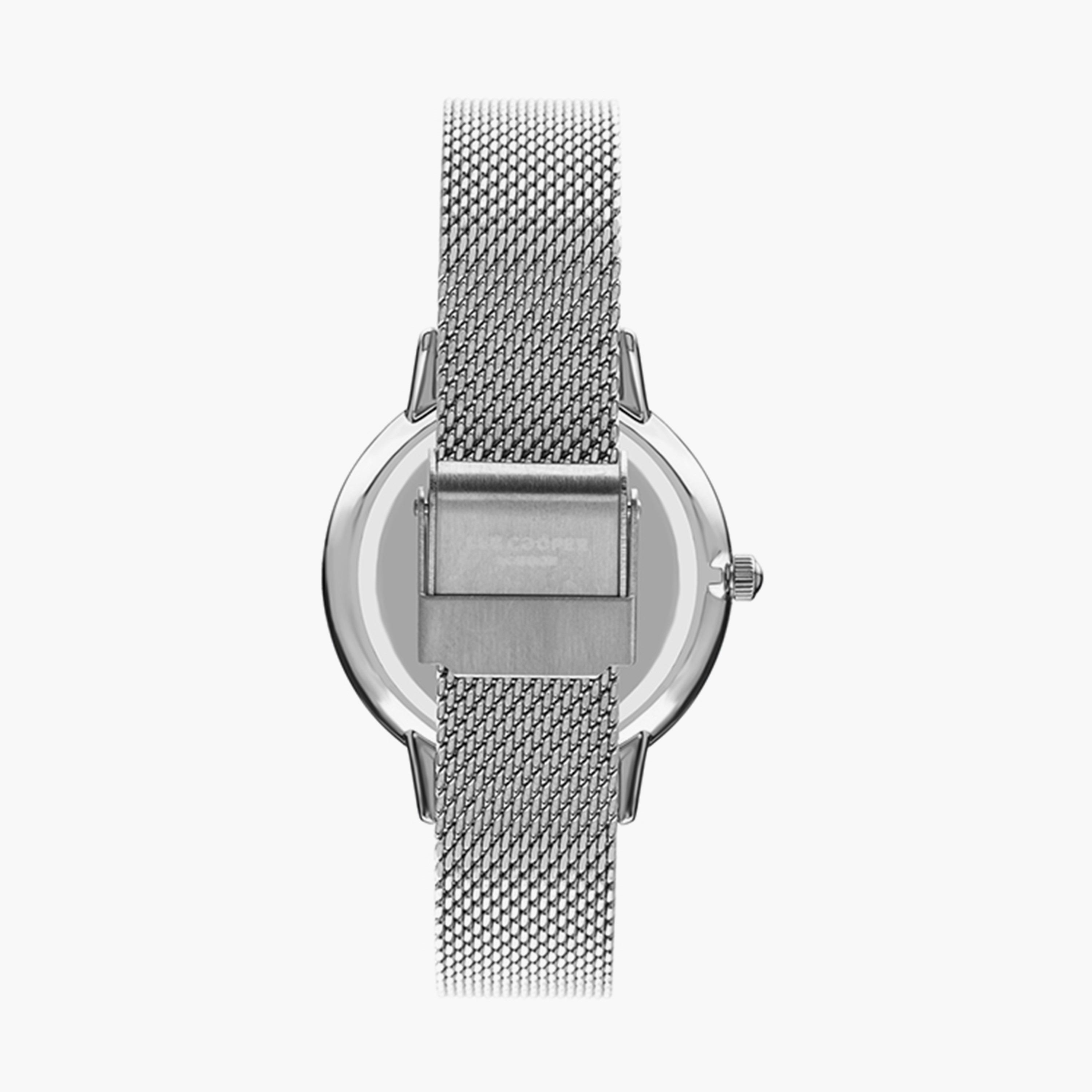 ساعة أنالوج بسوار شبكي بلون فضي للنساء من لي كوبر | LC07552.330-women-watchesandjewellery-watches-image-3