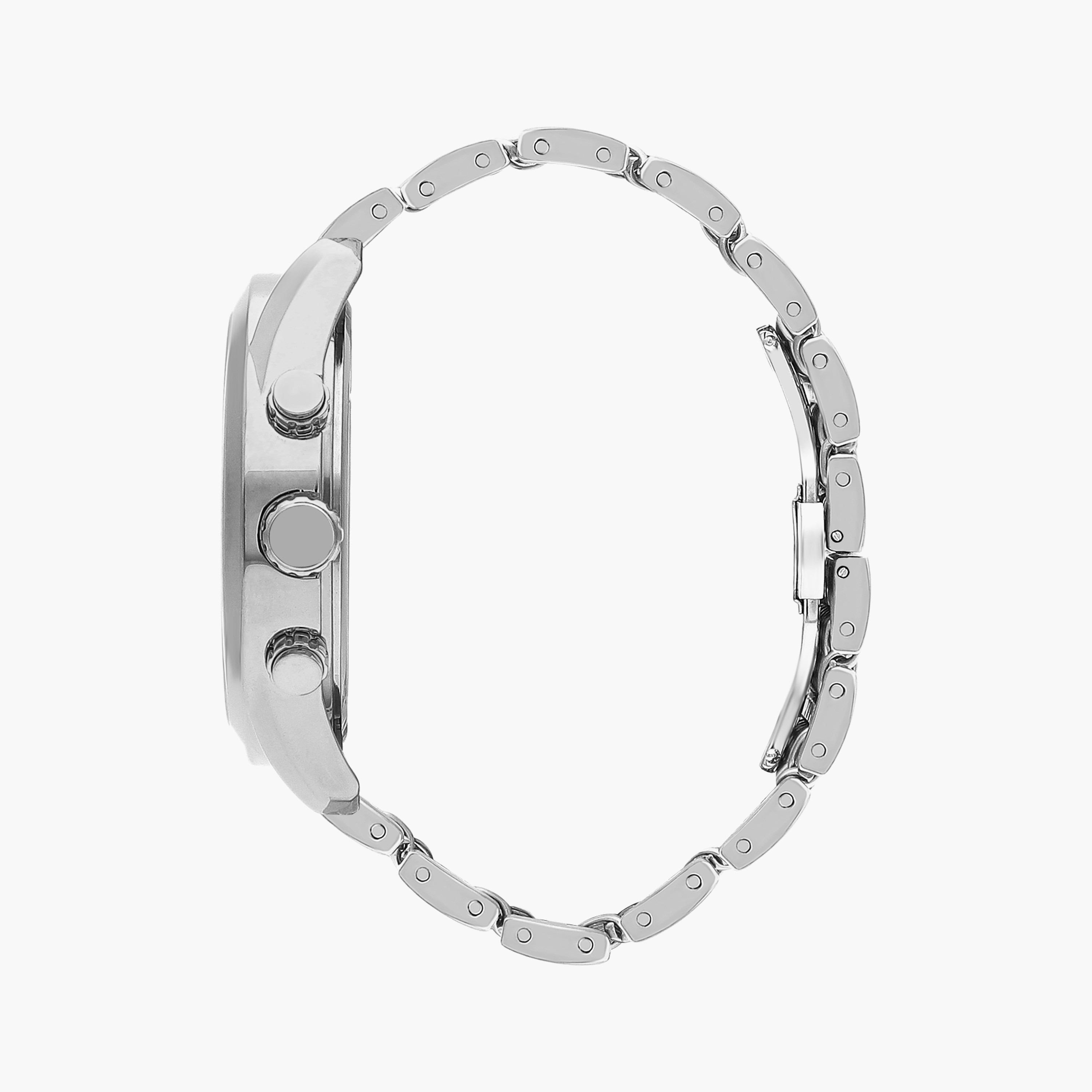 ساعة كرونوغراف بسوار ستانلس ستيل بلون فضي للرجال من لي كوبر | LC07556.350-men-watchesandjewellery-watches-image-2