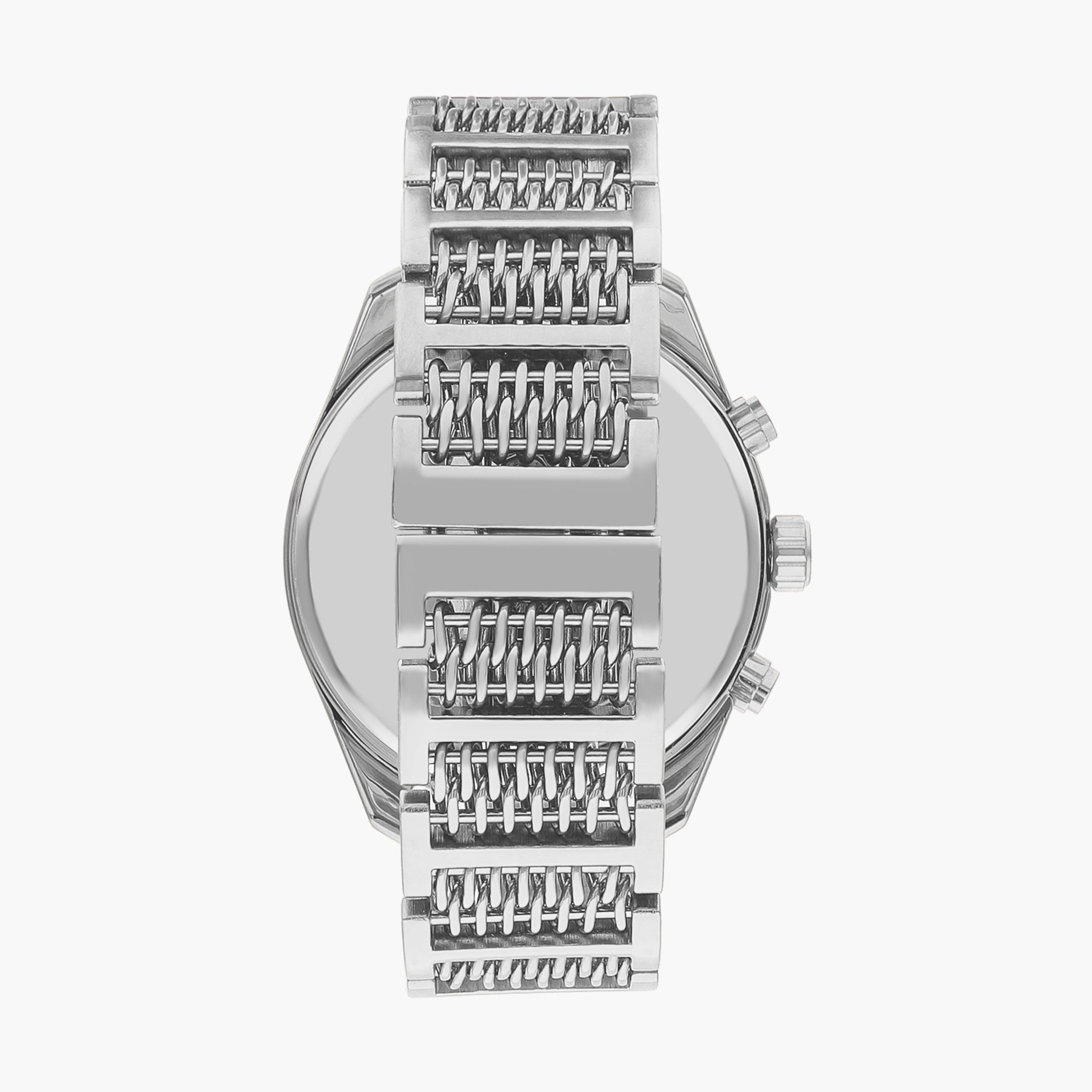 ساعة كرونوغراف بسوار ستانلس ستيل بلون فضي للرجال من لي كوبر | LC07556.350-men-watchesandjewellery-watches-image-3