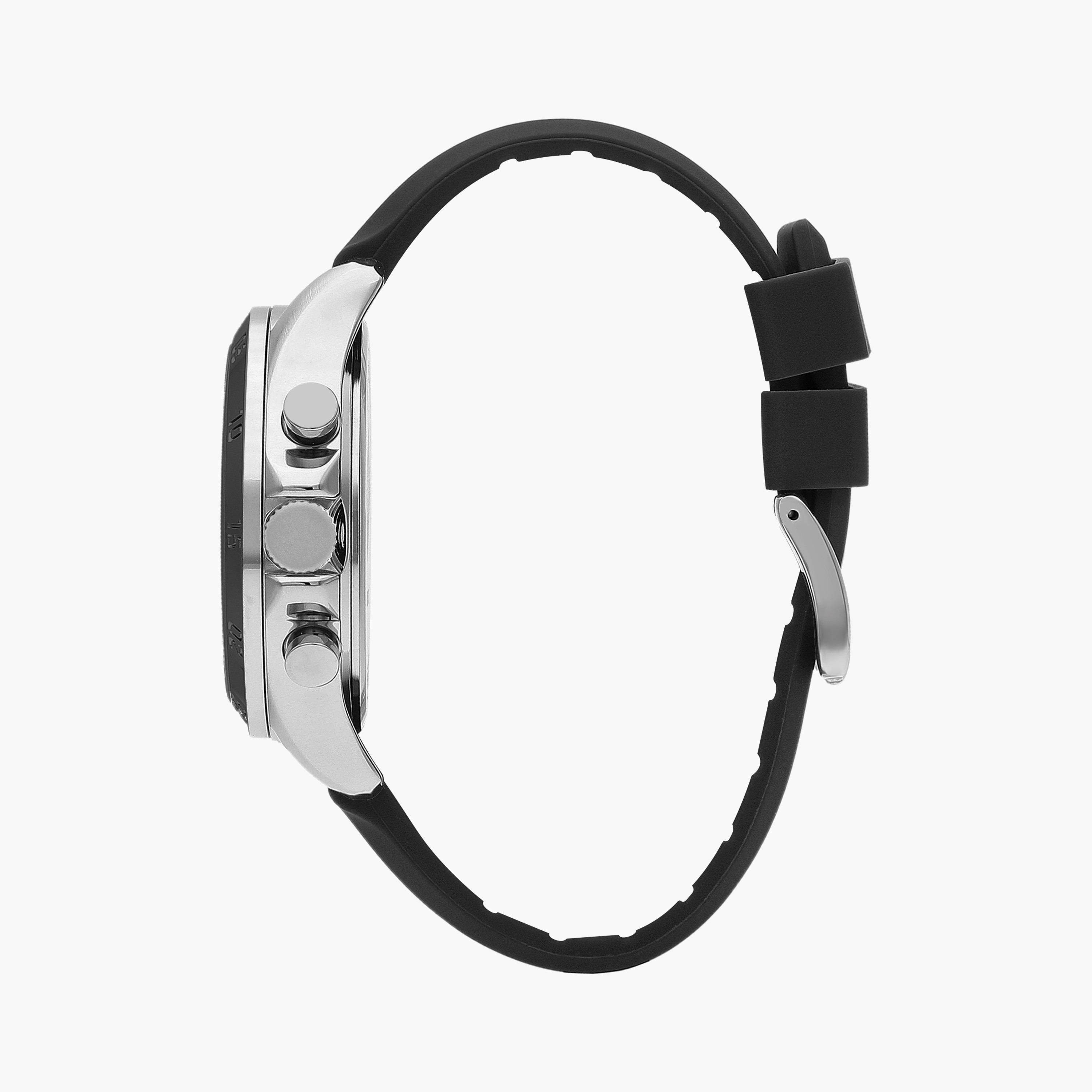 ساعة أنالوج بسوار سليكون رقمي بلون أسود للرجال من لي كوبر | LC07559.351-men-watchesandjewellery-watches-image-2