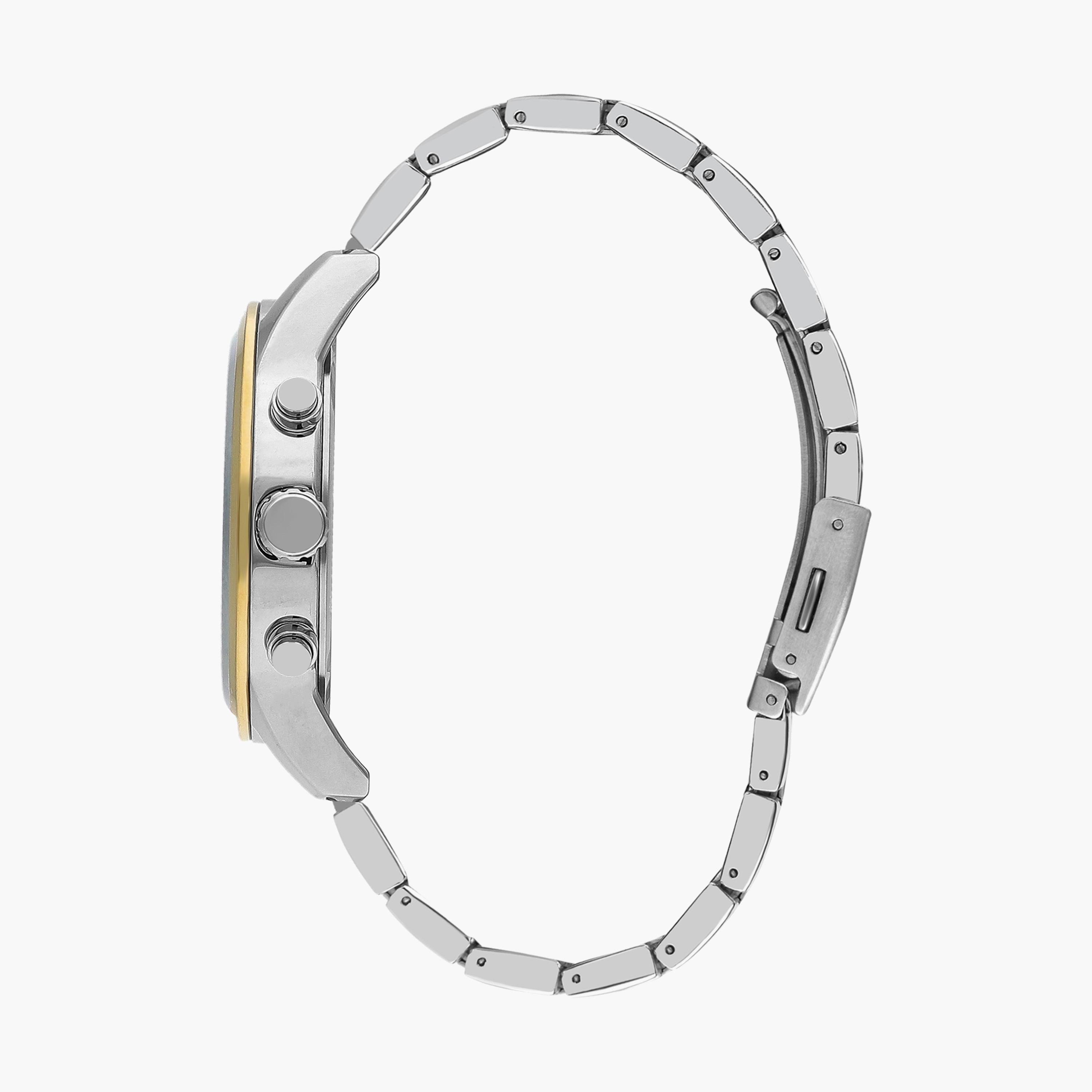 ساعة كرونوغراف بسوار ستانلس ستيل بلون فضي وذهبي للرجال من لي كوبر | LC07562.250-men-watchesandjewellery-watches-image-2