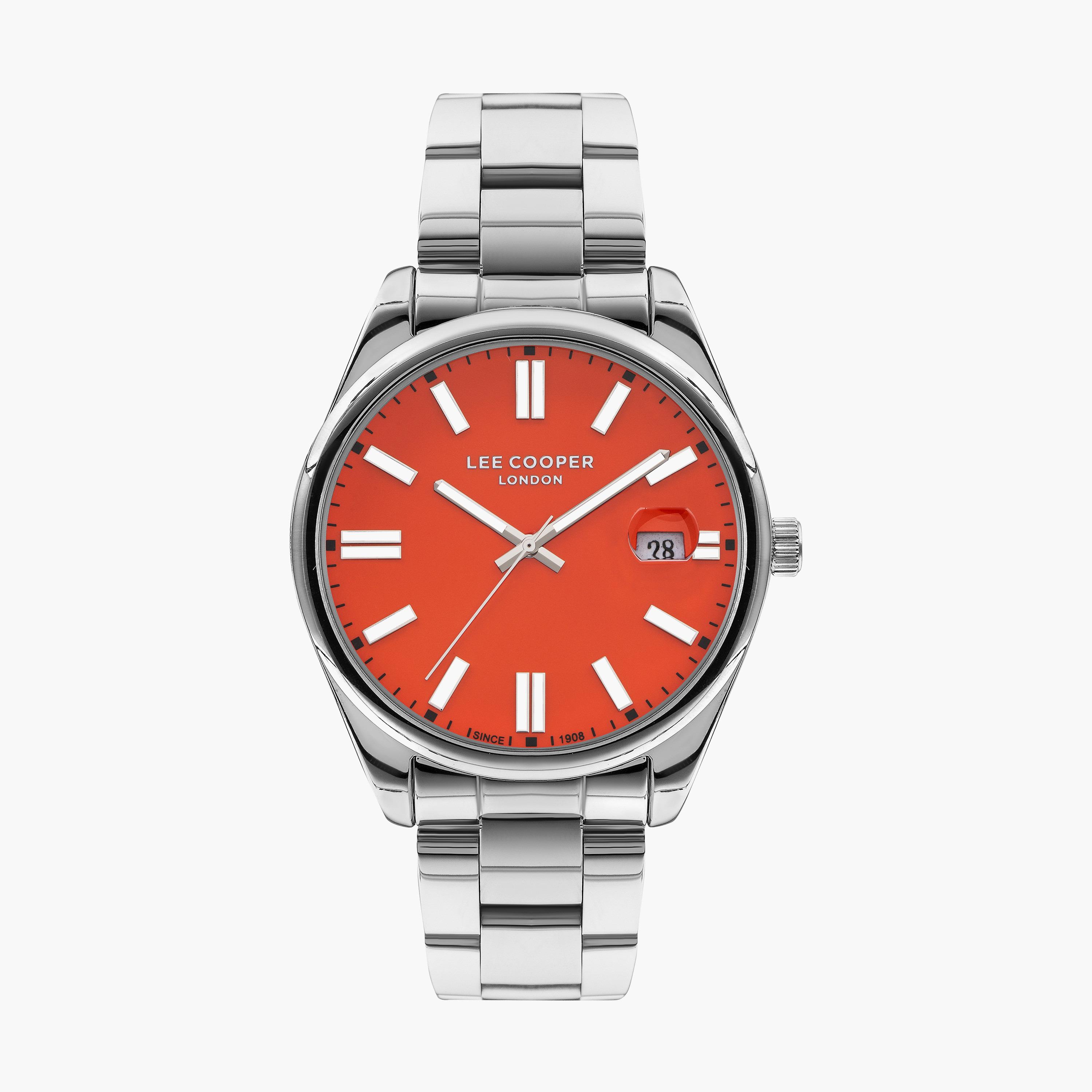 ساعة انالوج بسوار ستانلس ستيل بلون فضي للرجال من لي كوبر | LC07565.380-men-watchesandjewellery-watches-image-1