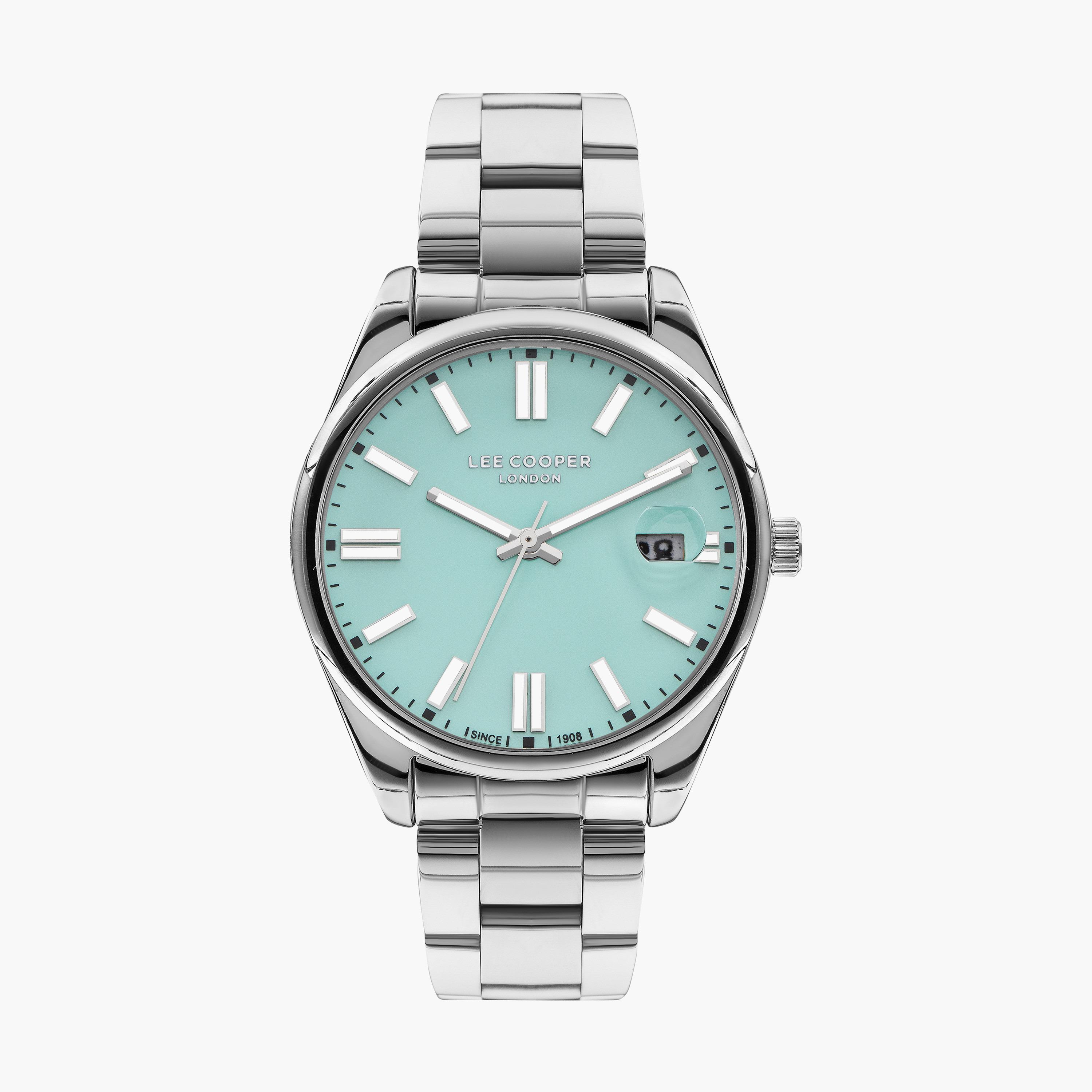 ساعة انالوج بسوار ستانلس ستيل بلون فضي للرجال من لي كوبر | LC07565.390-men-watchesandjewellery-watches-image-1