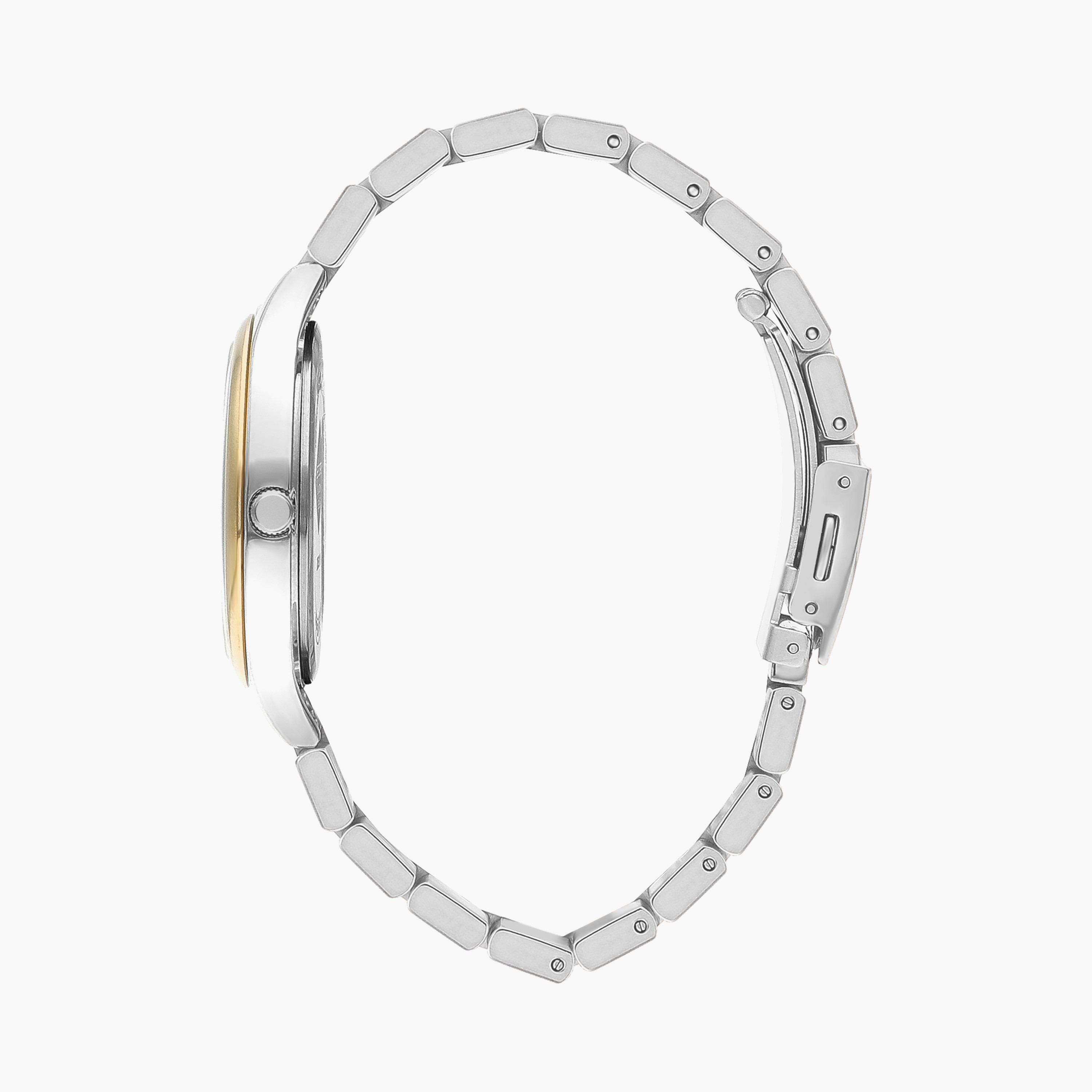ساعة انالوج بسوار ستانلس ستيل بلون فضي وذهبي للنساء من لي كوبر | LC07568.270-women-watchesandjewellery-watches-image-2