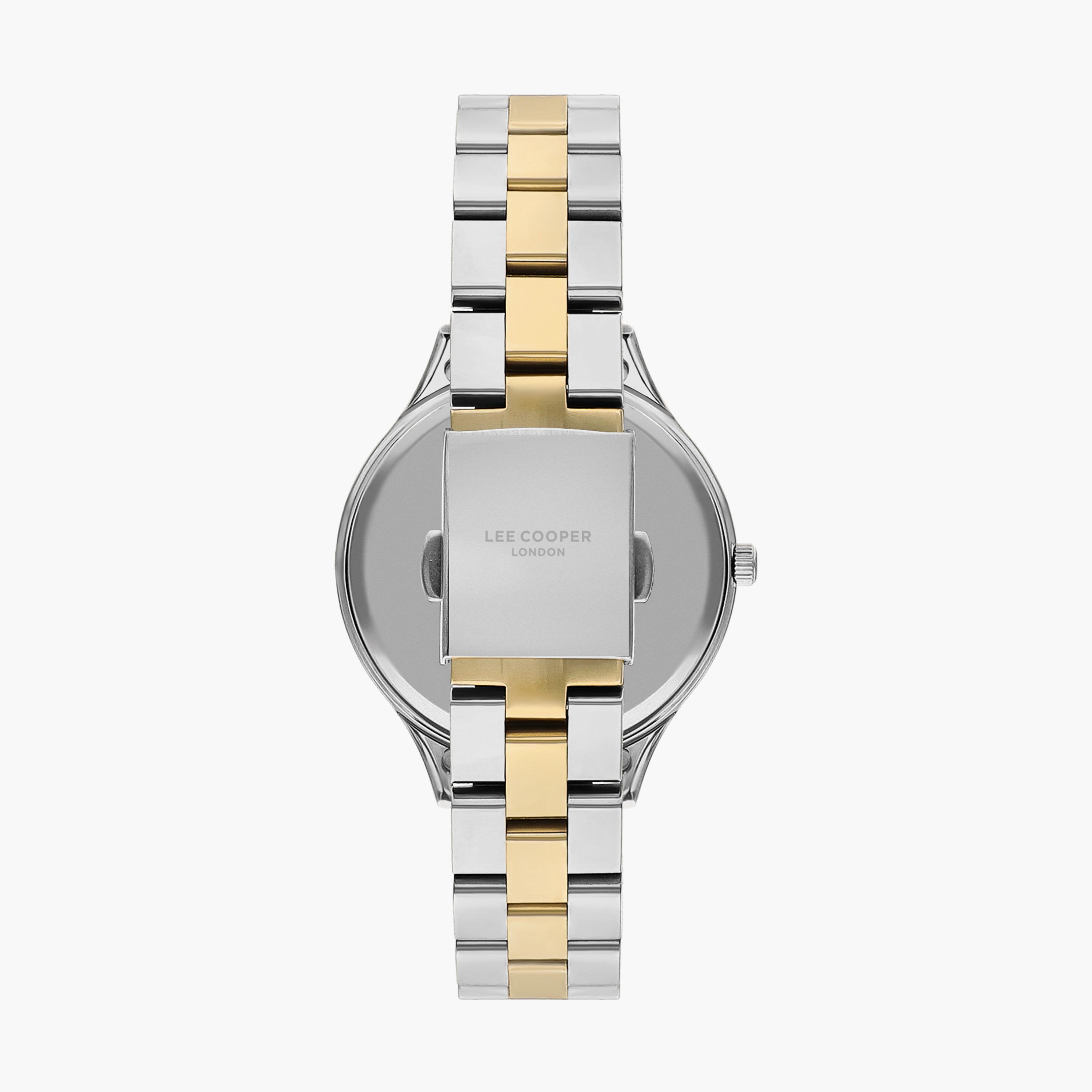 ساعة انالوج بسوار ستانلس ستيل بلون فضي وذهبي للنساء من لي كوبر | LC07568.270-women-watchesandjewellery-watches-image-3