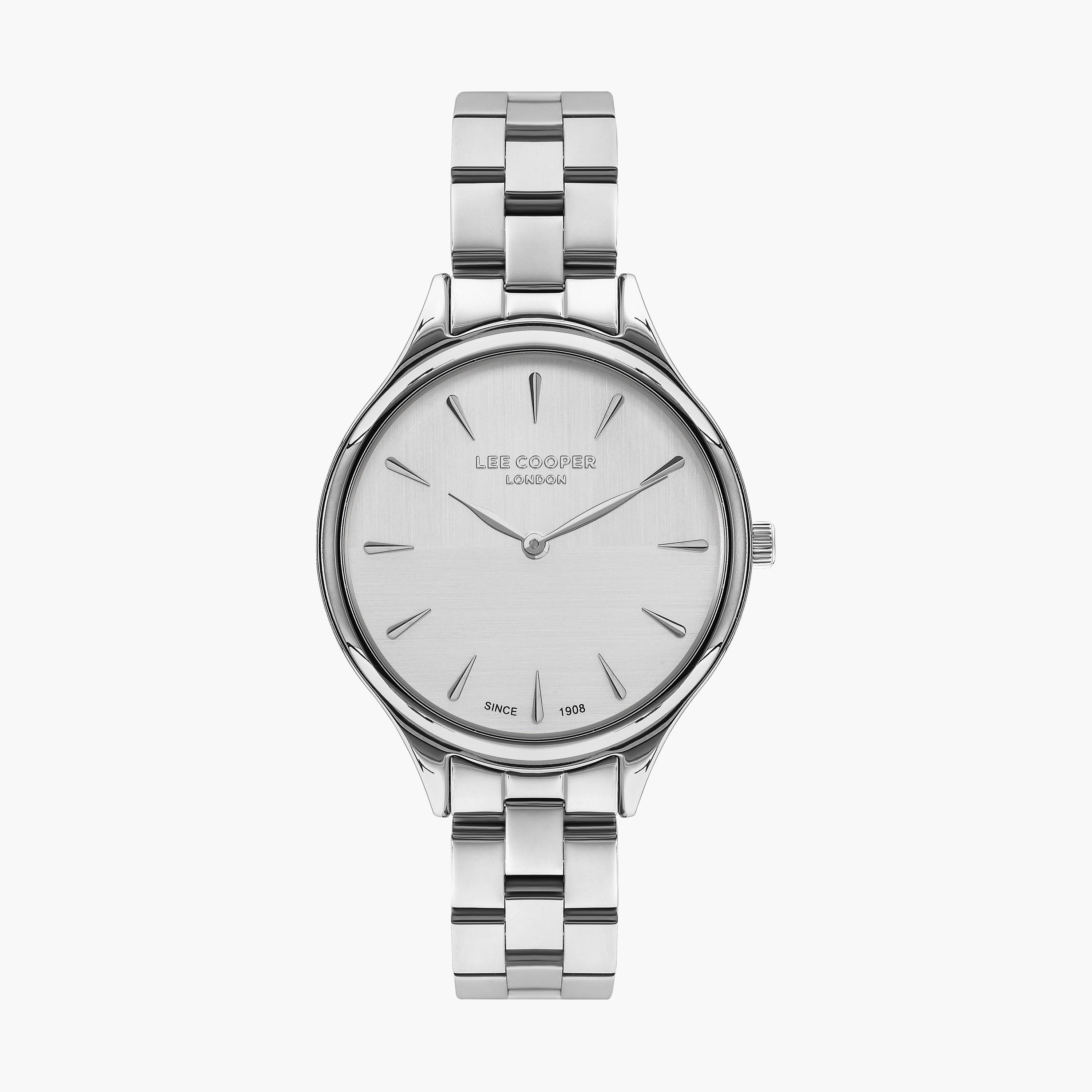 ساعة انالوج بسوار ستانلس ستيل بلون فضي للنساء من لي كوبر | LC07568.330-women-watchesandjewellery-watches-image-1