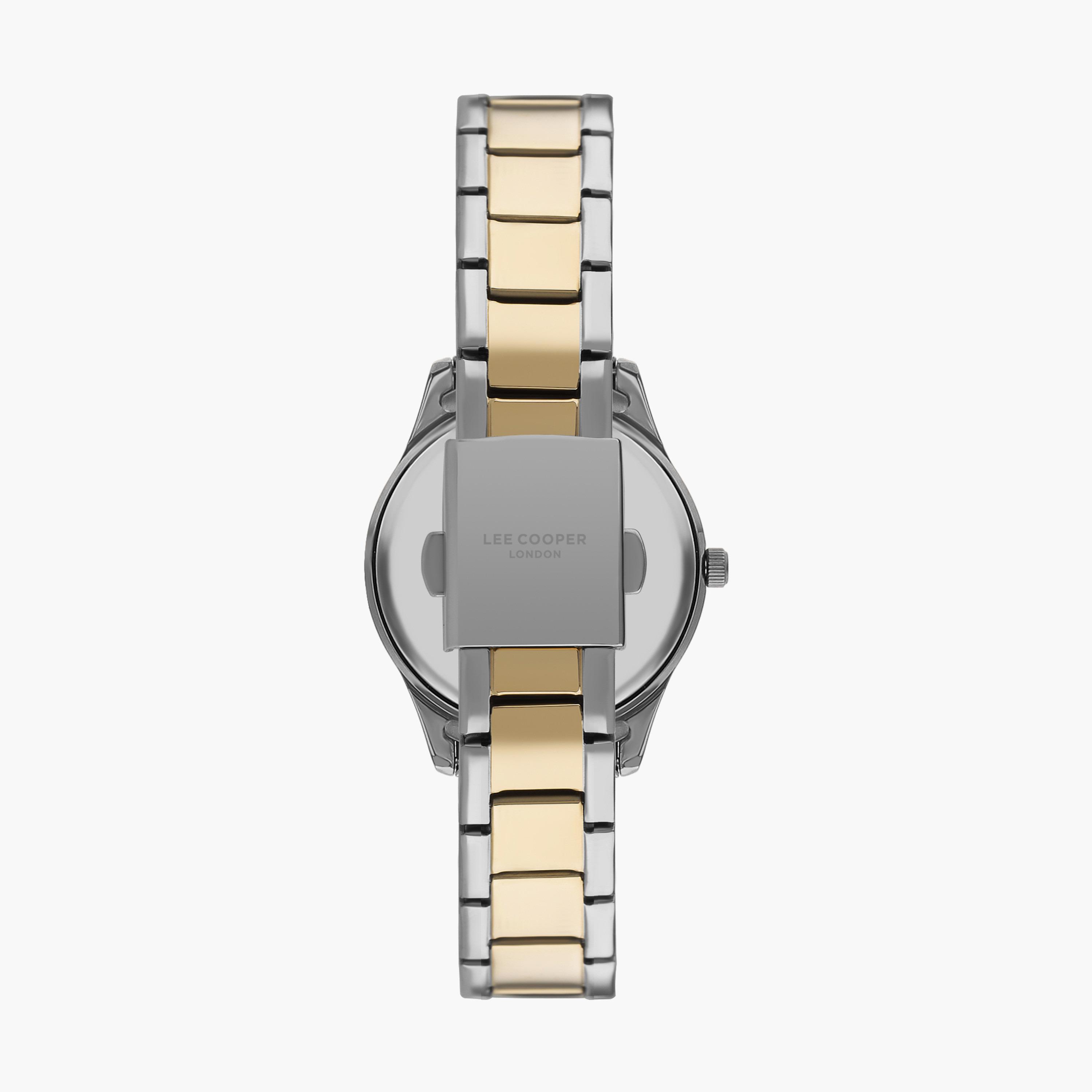 ساعة انالوج بسوار ستانلس ستيل بلون فضي وذهبي للنساء من لي كوبر | LC07569.230-women-watchesandjewellery-watches-image-3