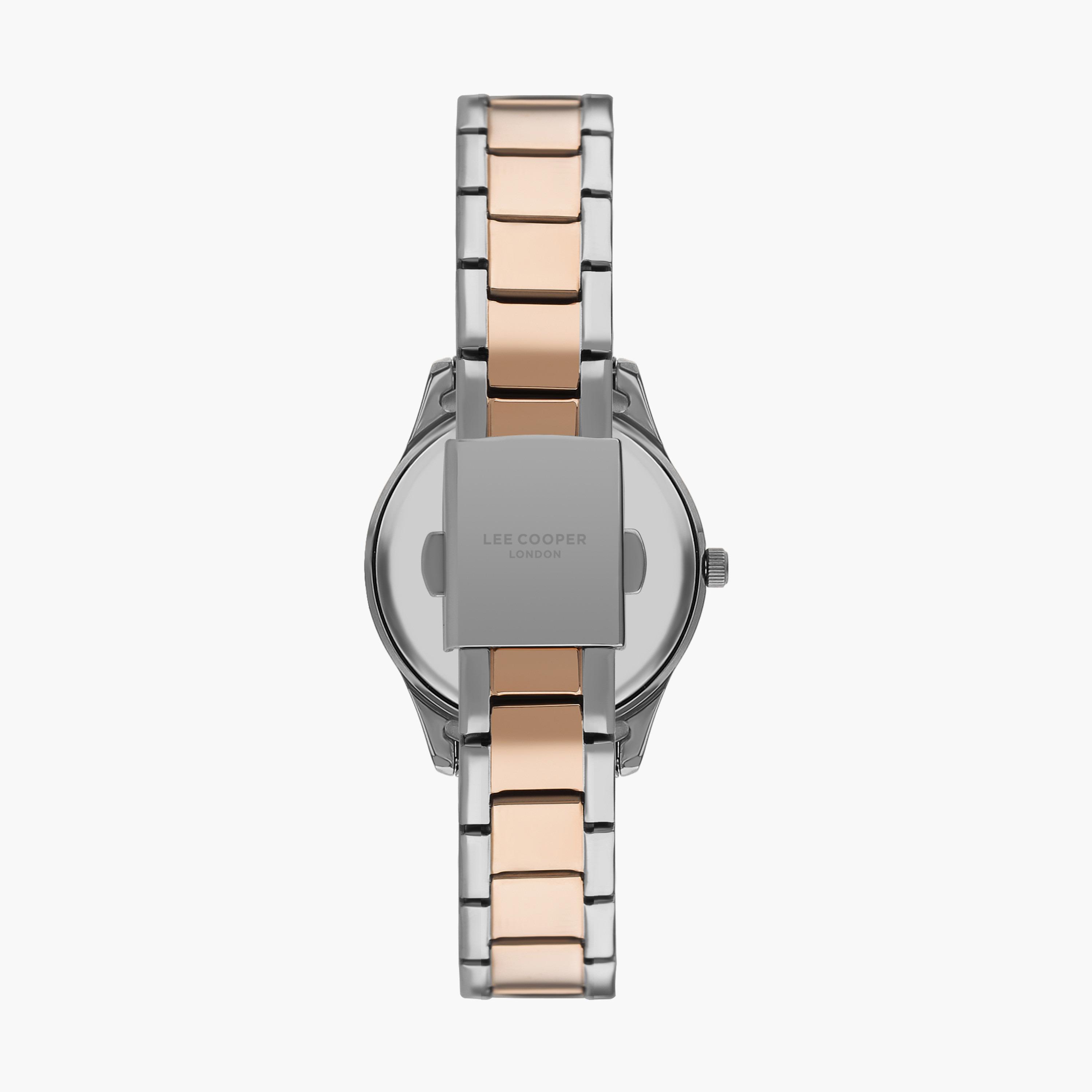 ساعة انالوج بسوار ستانلس ستيل بلون فضي و وردي للنساء من لي كوبر | LC07569.590-women-watchesandjewellery-watches-image-3