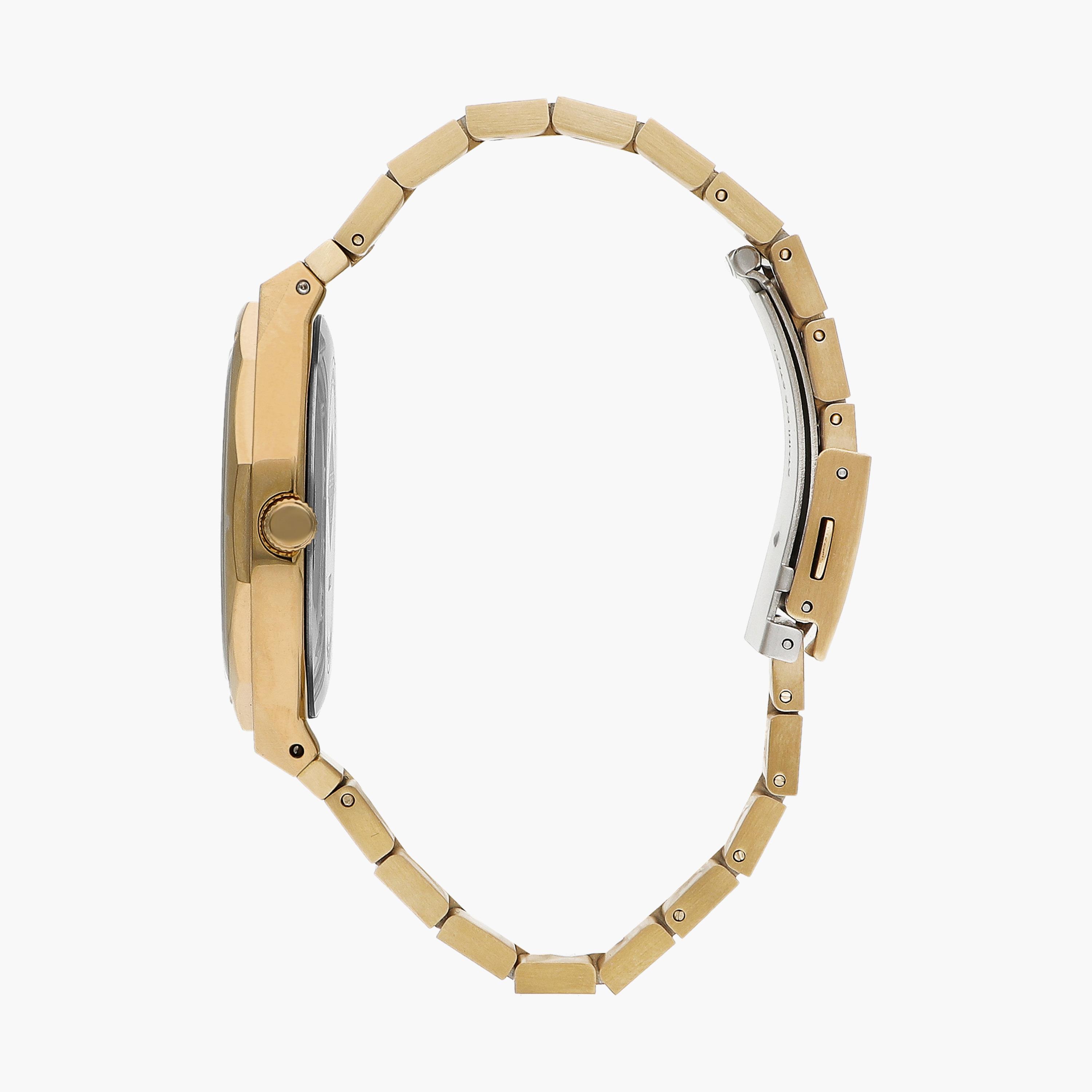 ساعة انالوج بسوار ستانلس ستيل بلون ذهبي للرجال من لي كوبر | LC07577.270-men-watchesandjewellery-watches-image-2