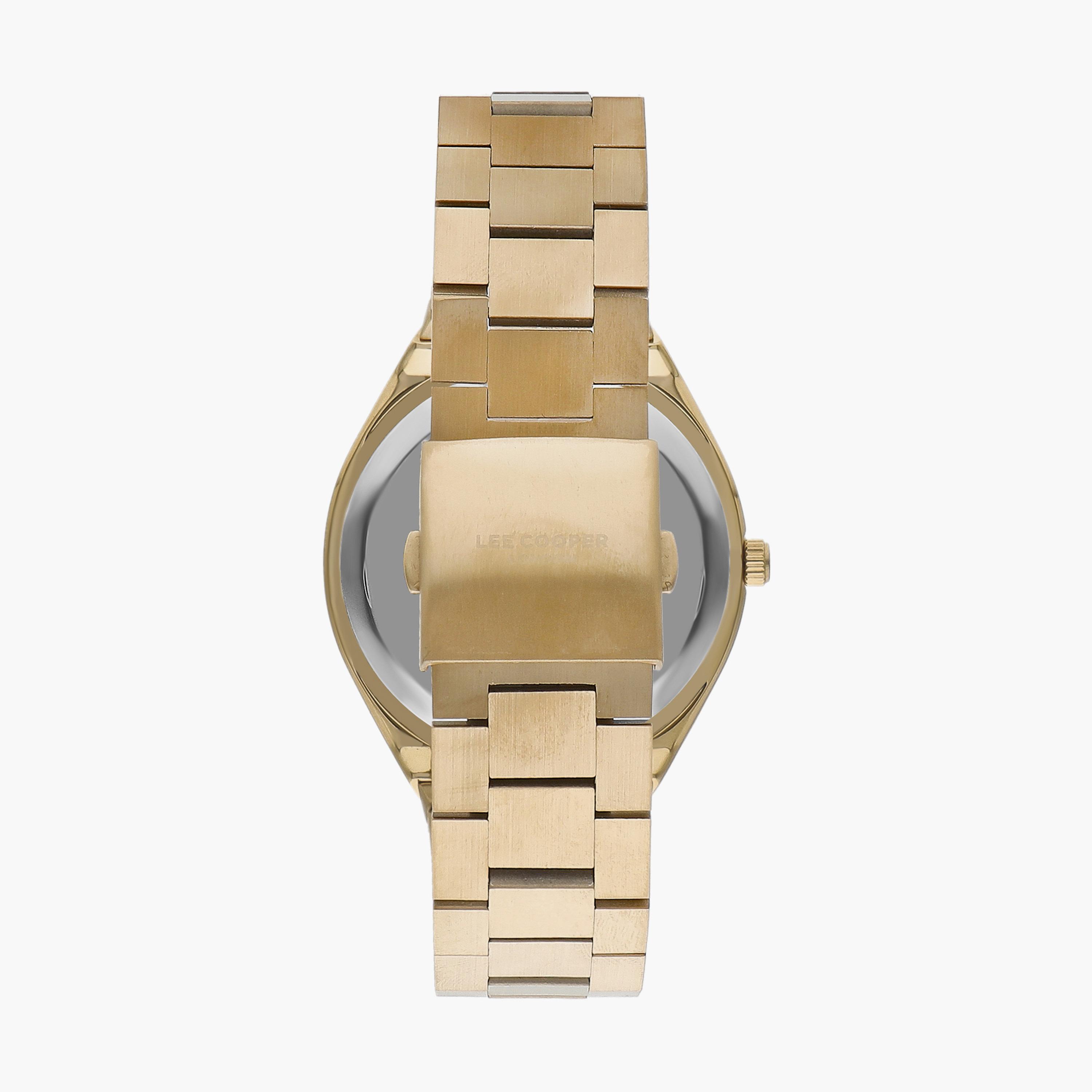ساعة انالوج بسوار ستانلس ستيل بلون ذهبي للرجال من لي كوبر | LC07577.270-men-watchesandjewellery-watches-image-3