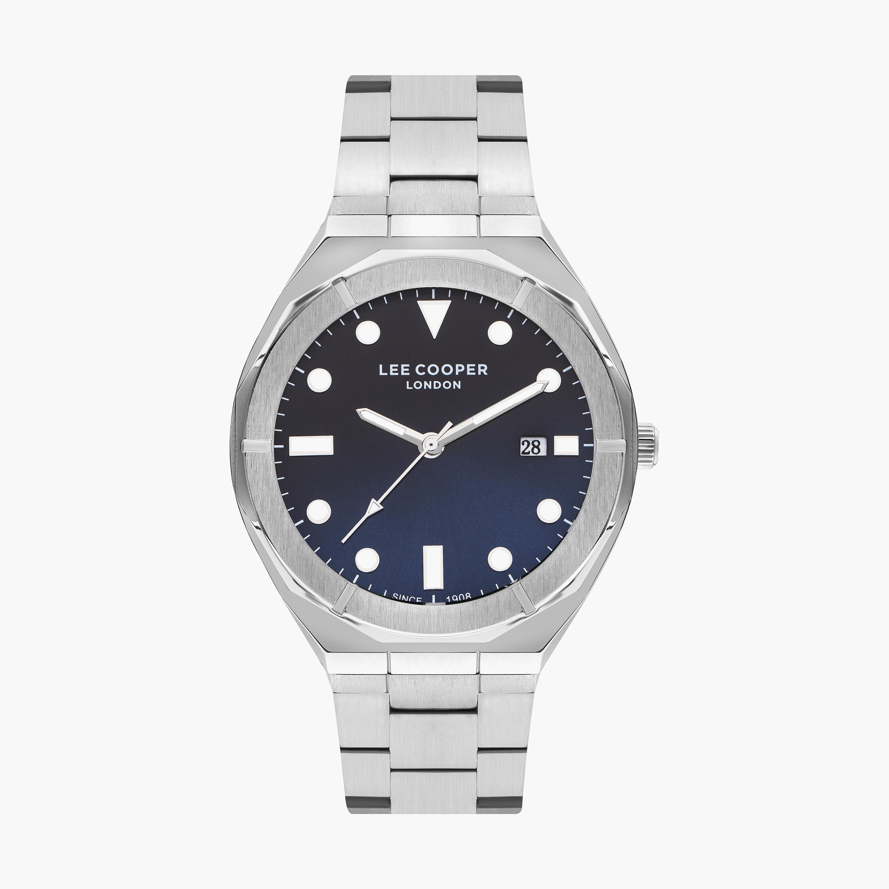 ساعة انالوج بسوار ستانلس ستيل بلون فضي للرجال من لي كوبر | LC07577.390-men-watchesandjewellery-watches-image-1