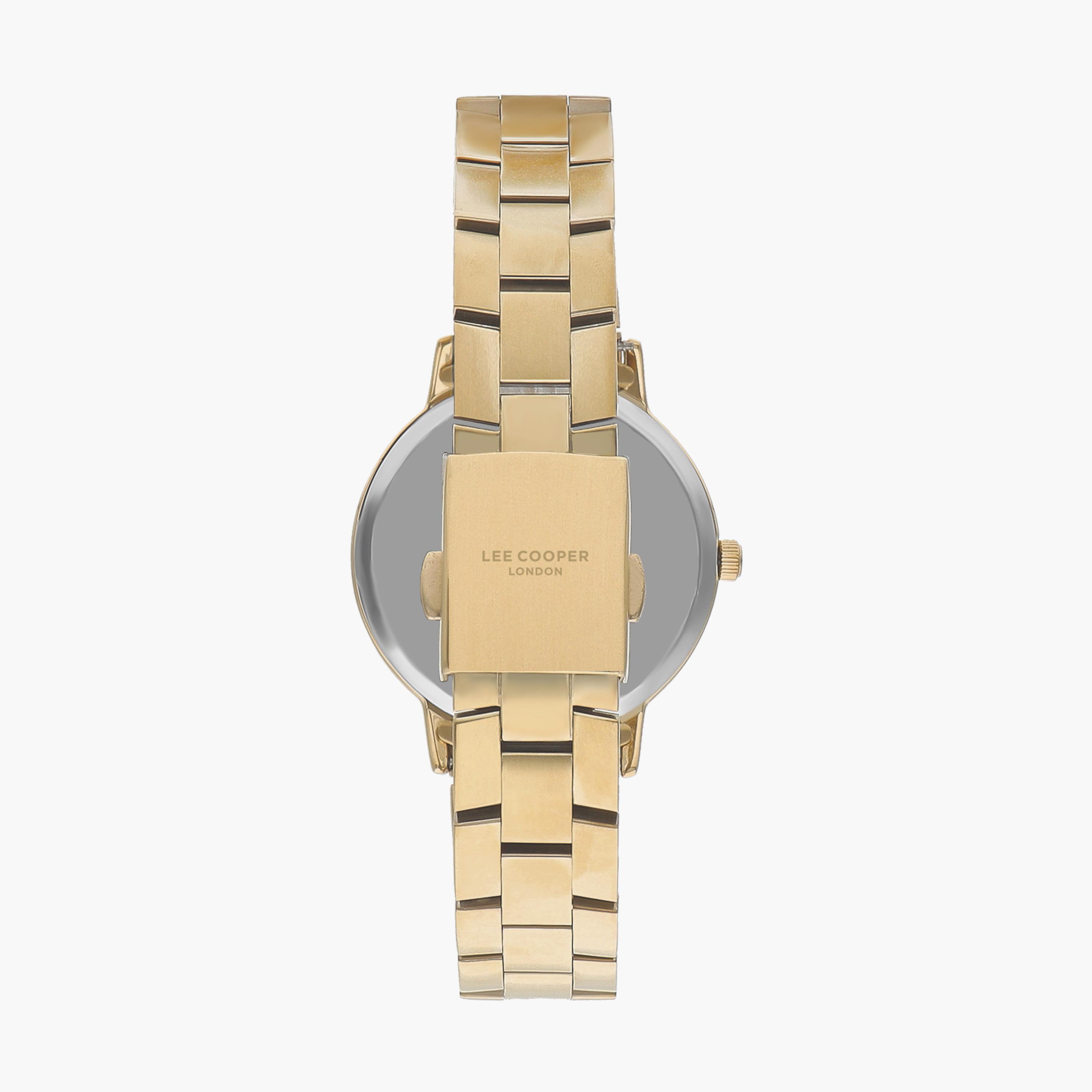 ساعة انالوج بسوار ستانلس ستيل بلون ذهبي للنساء من لي كوبر | LC07580.130-women-watchesandjewellery-watches-image-3