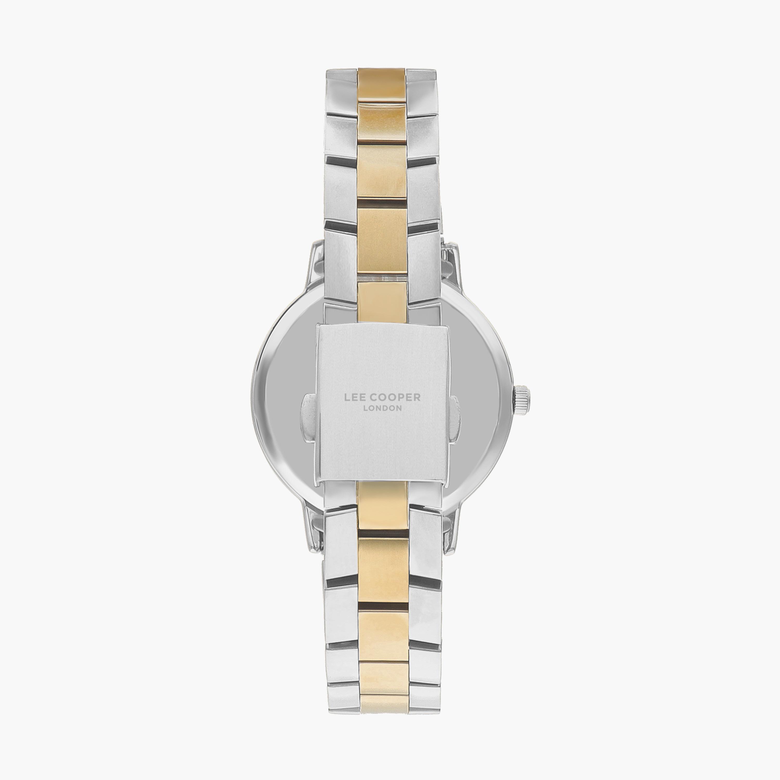 ساعة انالوج بسوار ستانلس ستيل بلون فضي وذهبي للنساء من لي كوبر | LC07580.230-women-watchesandjewellery-watches-image-3