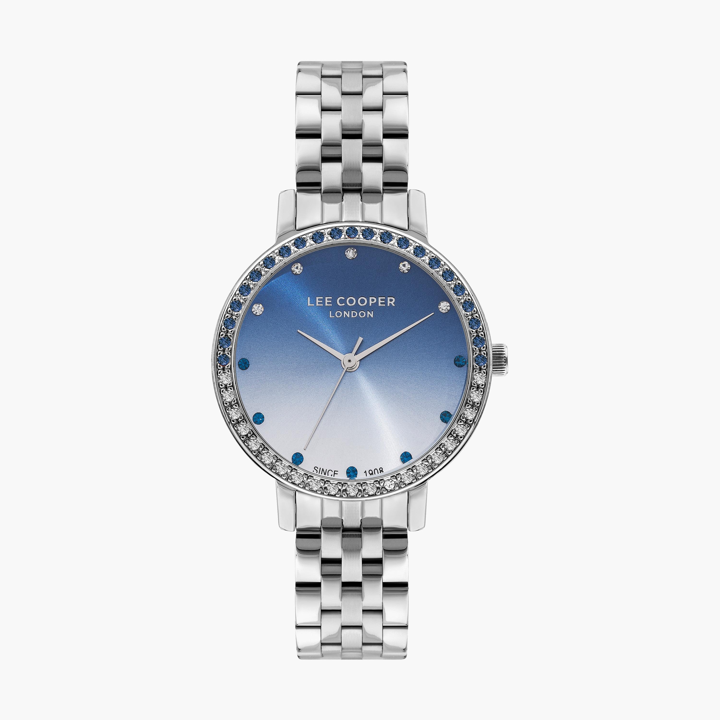 ساعة انالوج بسوار ستانلس ستيل بلون فضي للنساء من لي كوبر | LC07590.390-women-watchesandjewellery-watches-image-1
